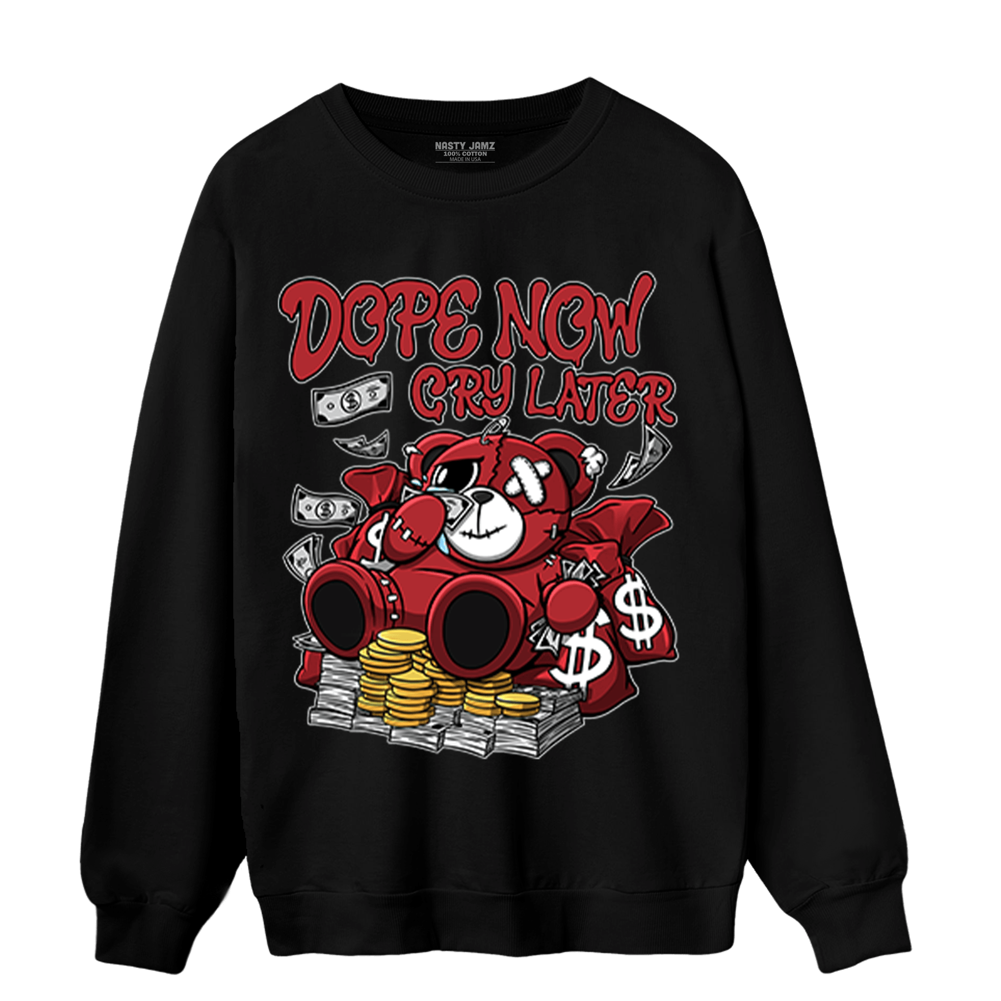 Cherry 12s Sweatshirt Match Money Cry BER - NastyJamz