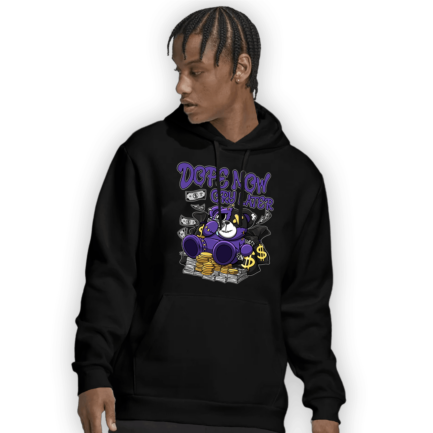 Field Purple 12s Hoodie Match Money Cry BER - NastyJamz