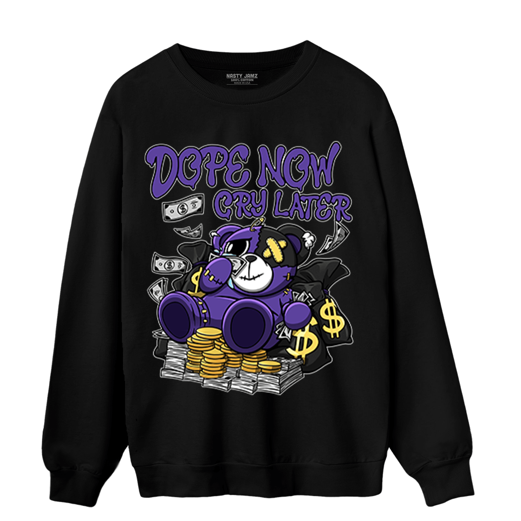Field Purple 12s Sweatshirt Match Money Cry BER - NastyJamz