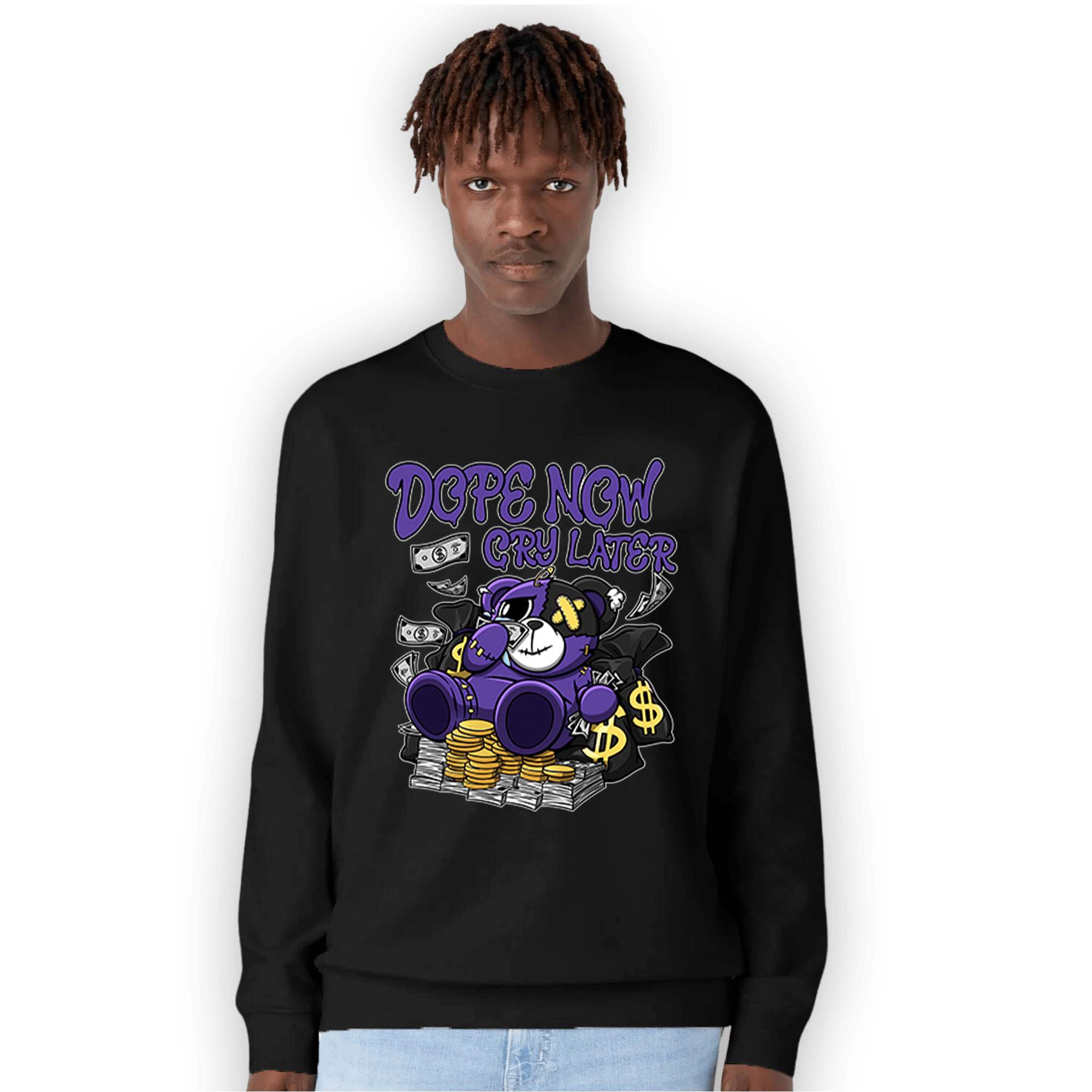 Field Purple 12s Sweatshirt Match Money Cry BER - NastyJamz