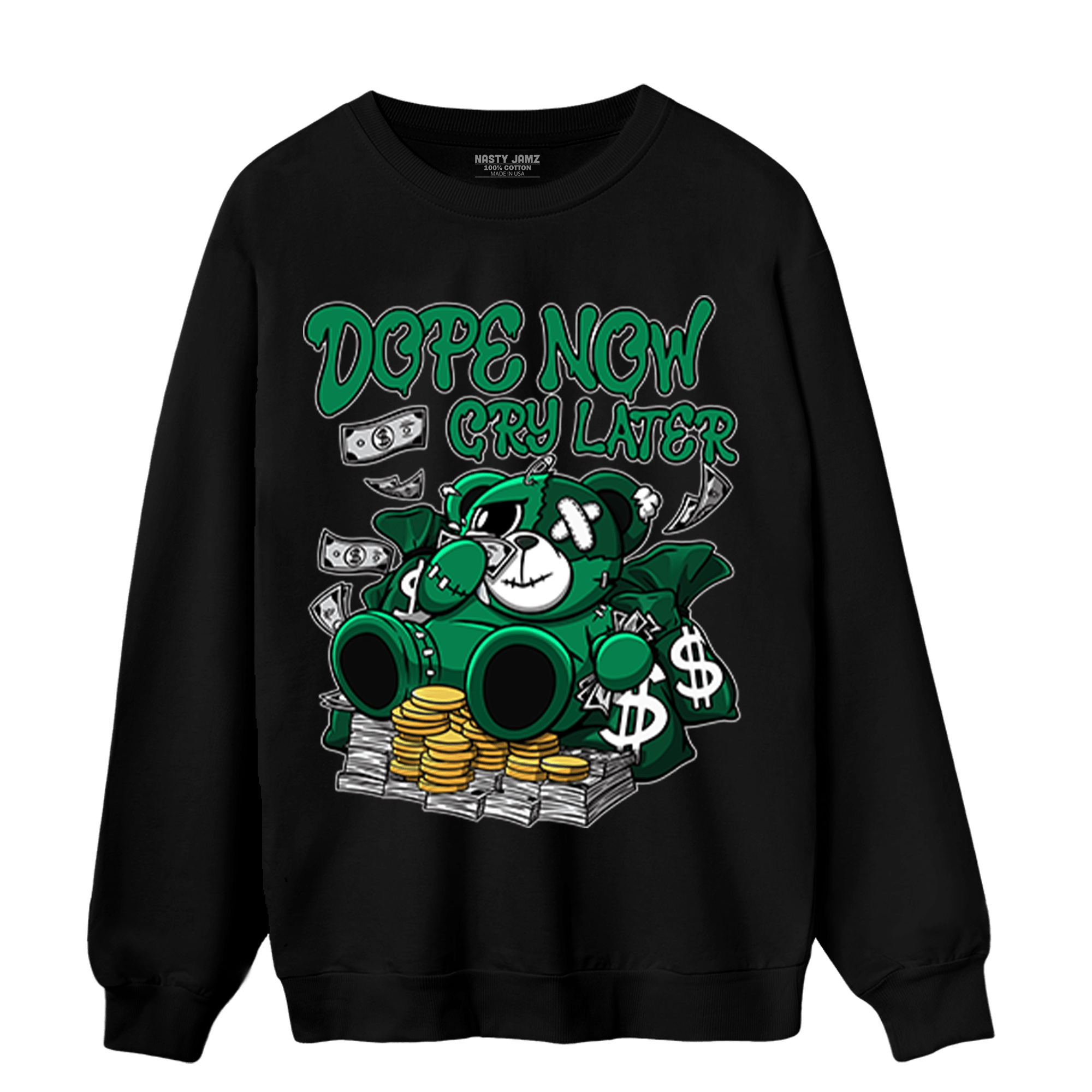 Celtic Lucky Green 1s Sweatshirt Match Money Cry BER - NastyJamz