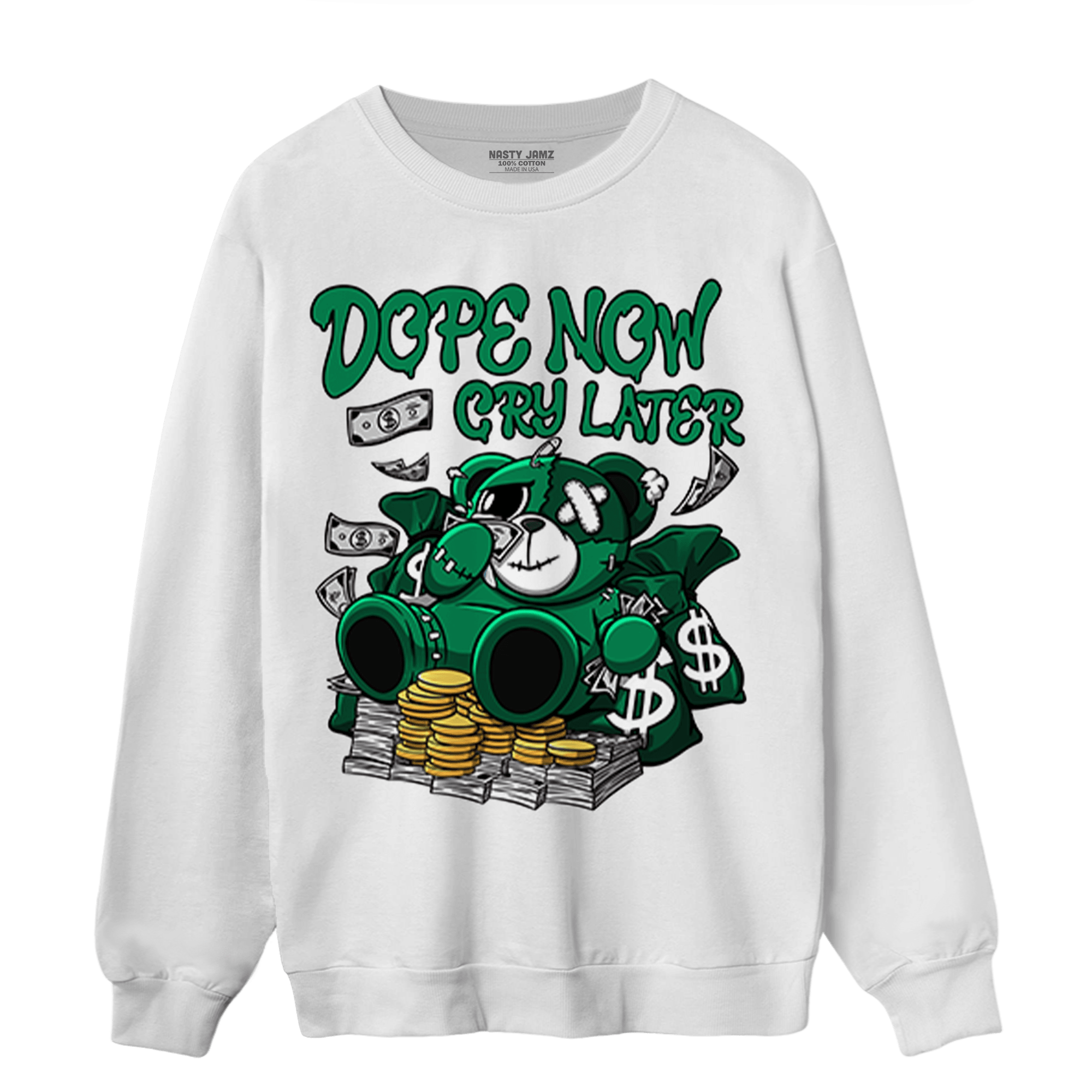 Celtic Lucky Green 1s Sweatshirt Match Money Cry BER - NastyJamz