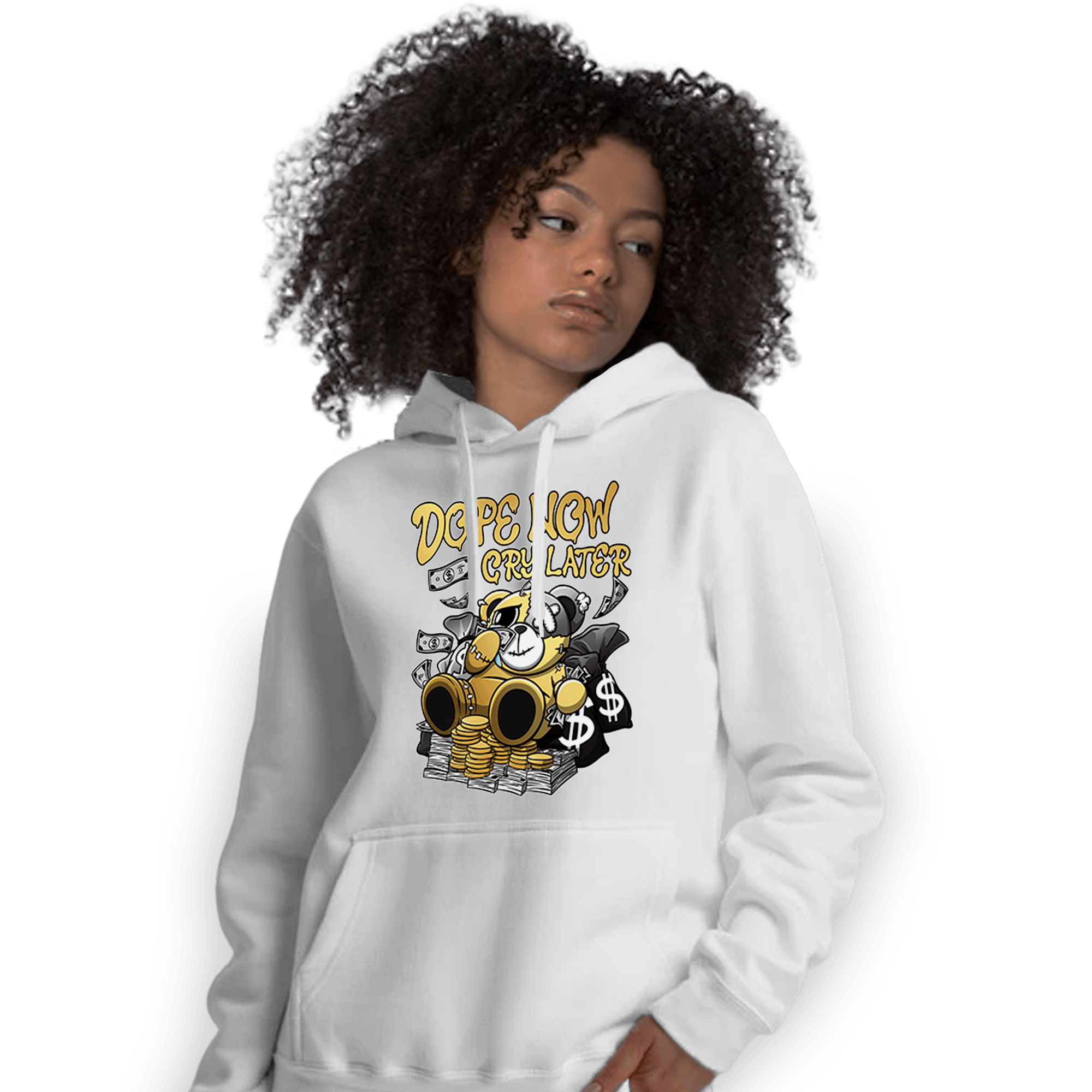 Mid SE Black Gold 1s Hoodie Match Money Cry BER - NastyJamz