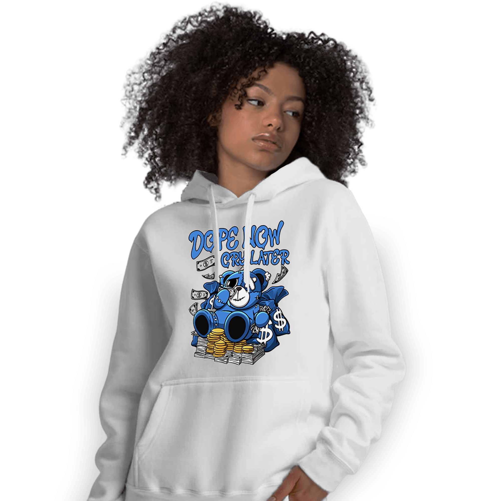 University Blue Toe 1s Hoodie Match Money Cry BER - NastyJamz