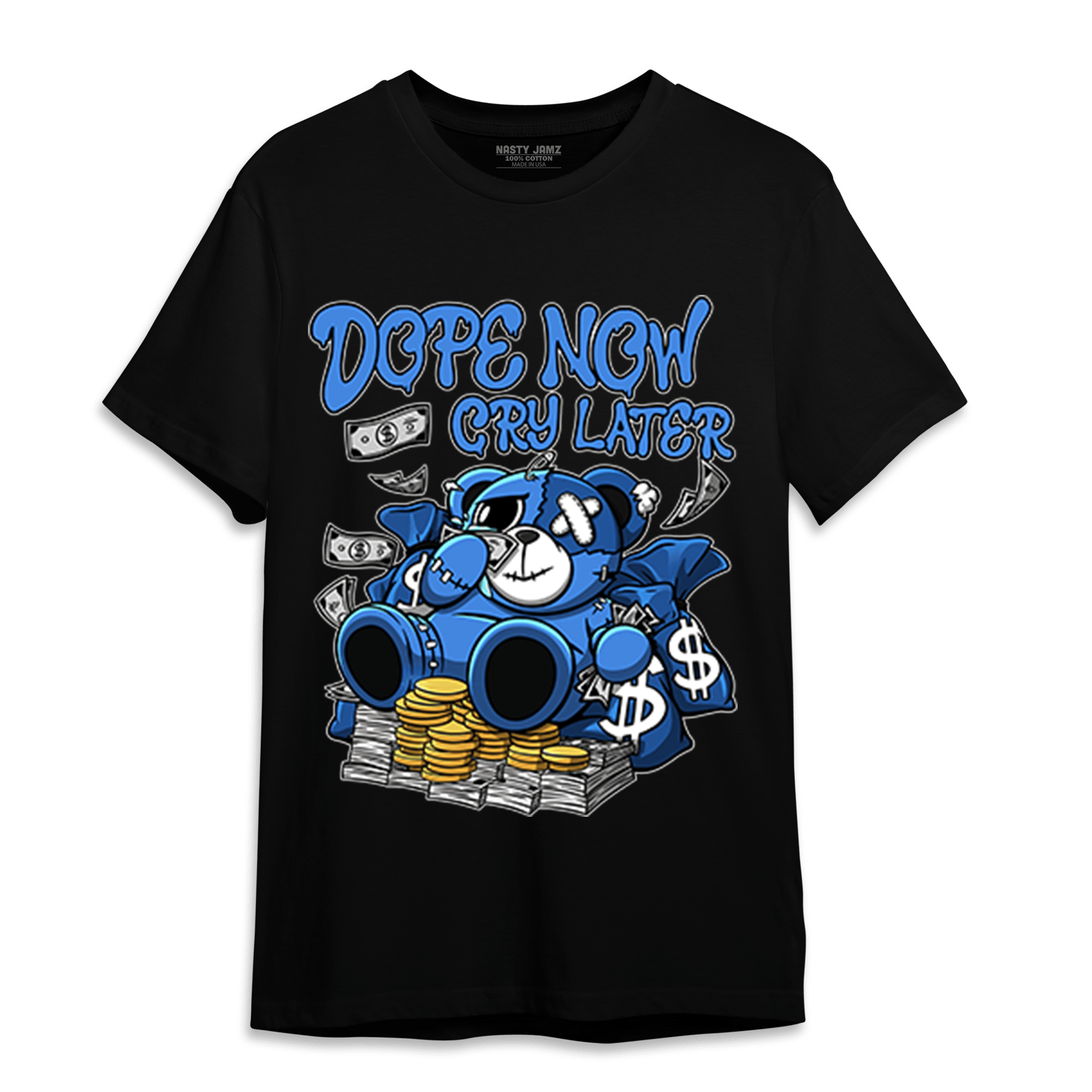 University Blue Toe 1s T Shirt Match Money Cry BER - NastyJamz