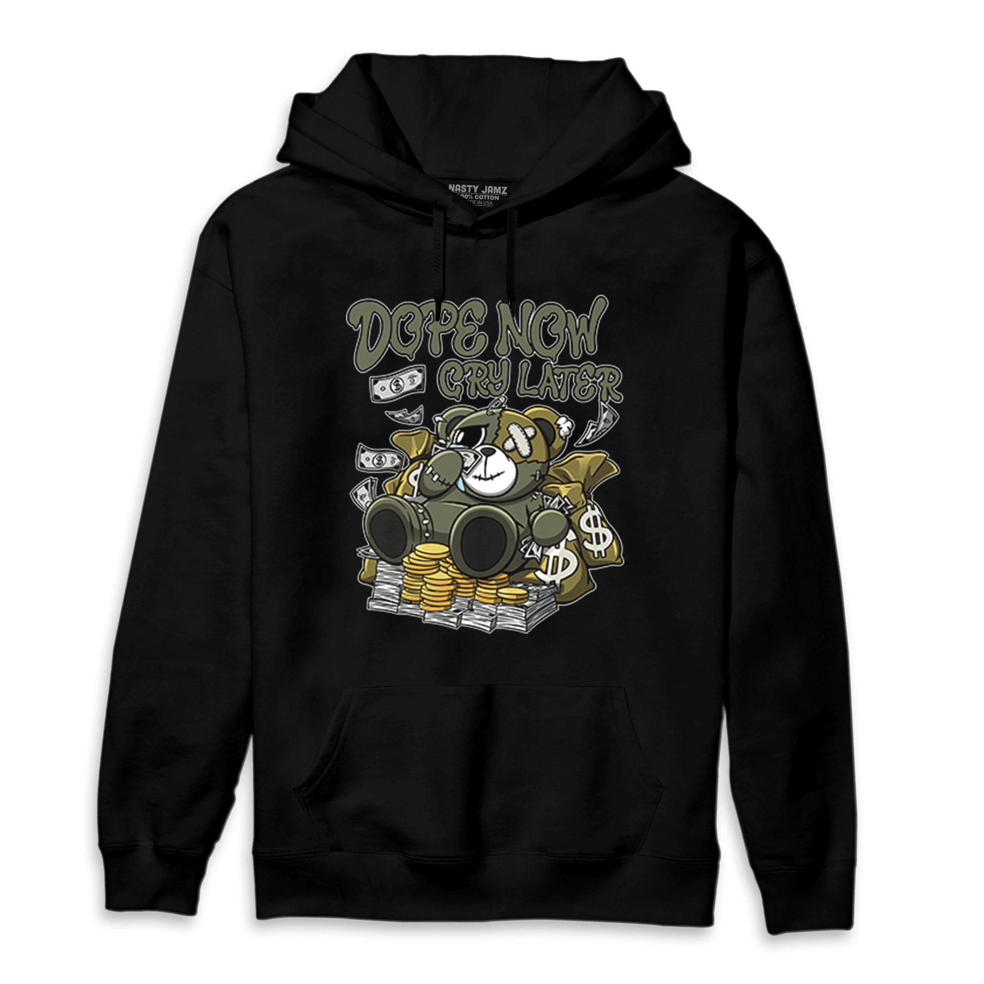 SE Craft Medium Olive 4s Hoodie Match Money Cry BER - NastyJamz