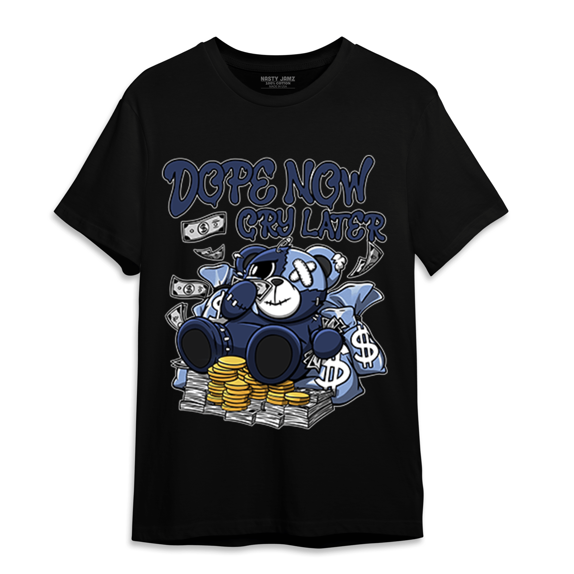 Midnight Navy 5s T Shirt Match Money Cry BER - NastyJamz