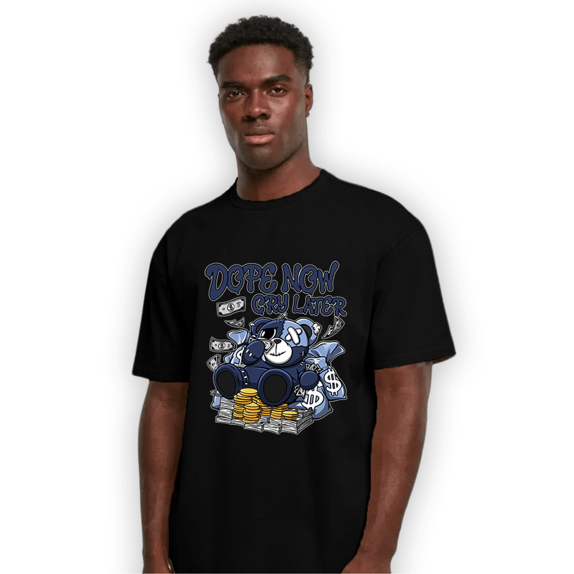Midnight Navy 5s T Shirt Match Money Cry BER - NastyJamz