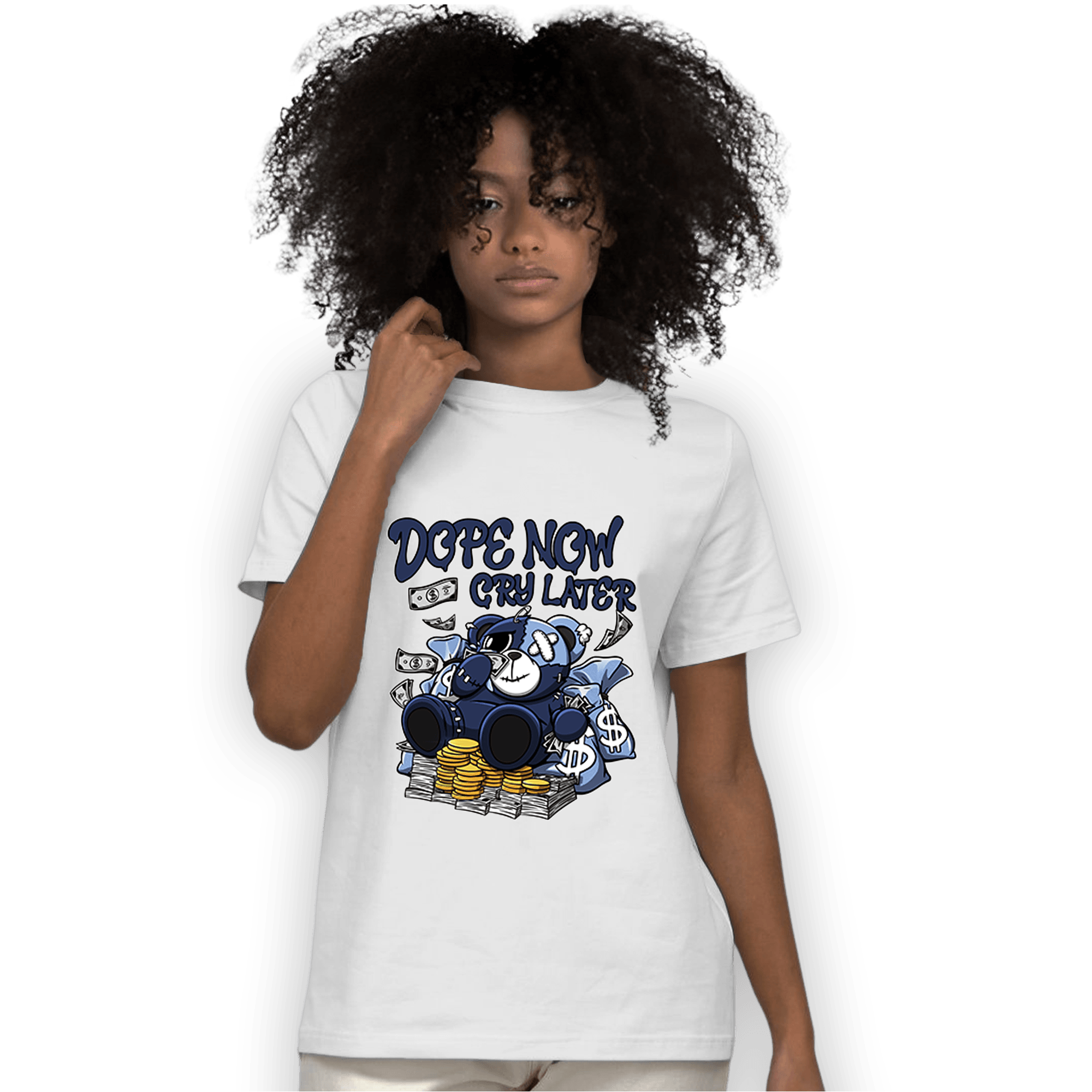 Midnight Navy 5s T Shirt Match Money Cry BER - NastyJamz