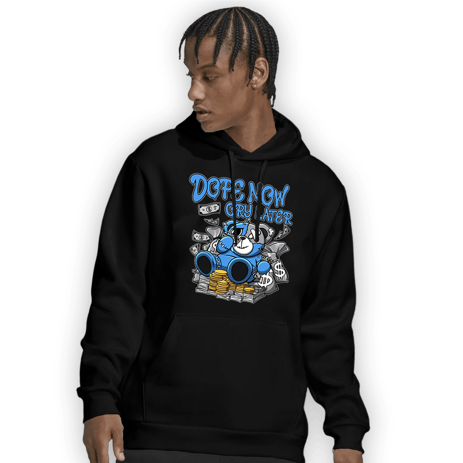 University Blue 5s Hoodie Match Money Cry BER - NastyJamz