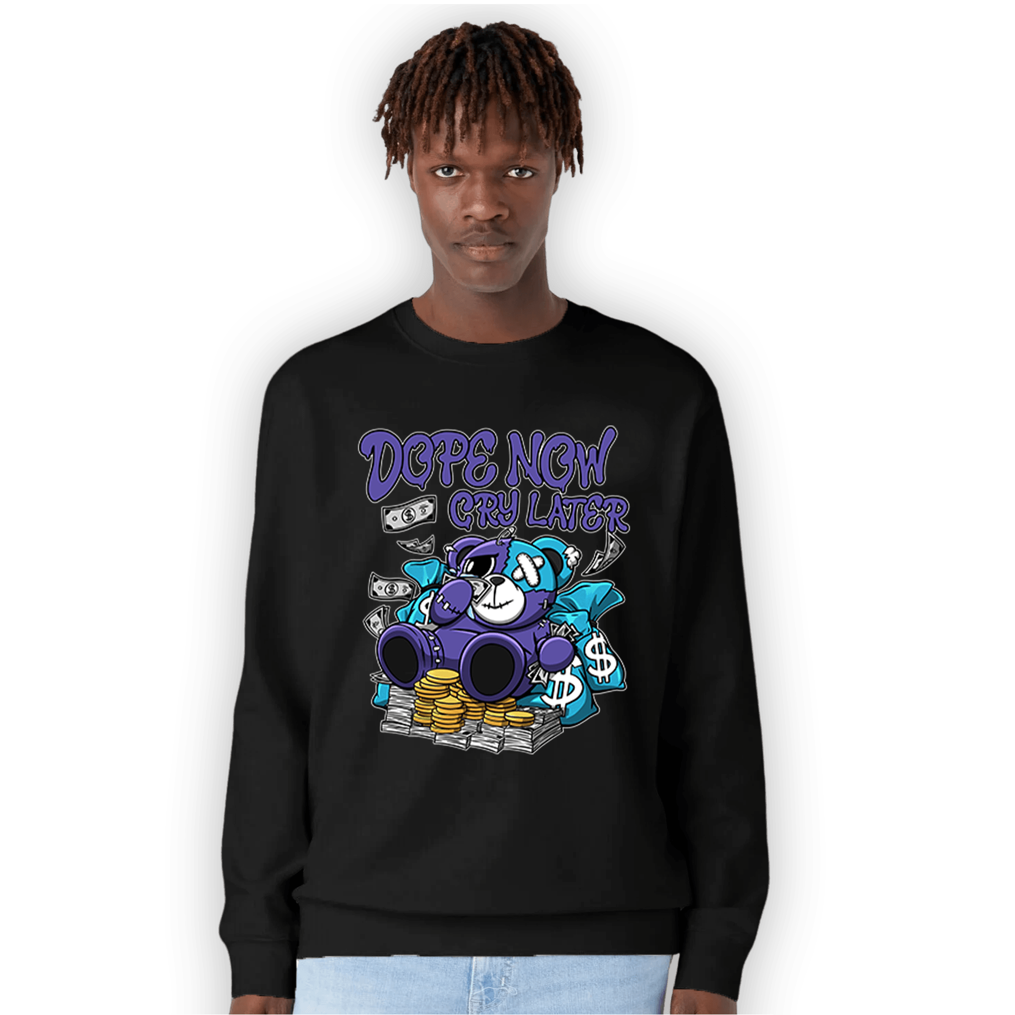 Aqua 6s Sweatshirt Match Money Cry BER - NastyJamz