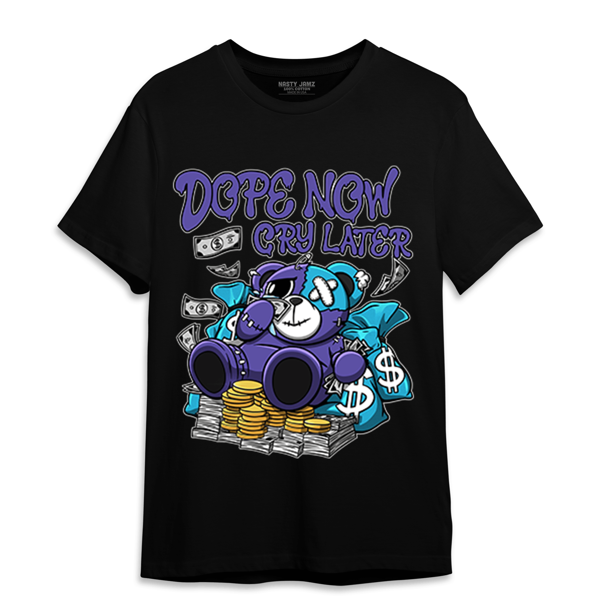 Aqua 6s T Shirt Match Money Cry BER - NastyJamz