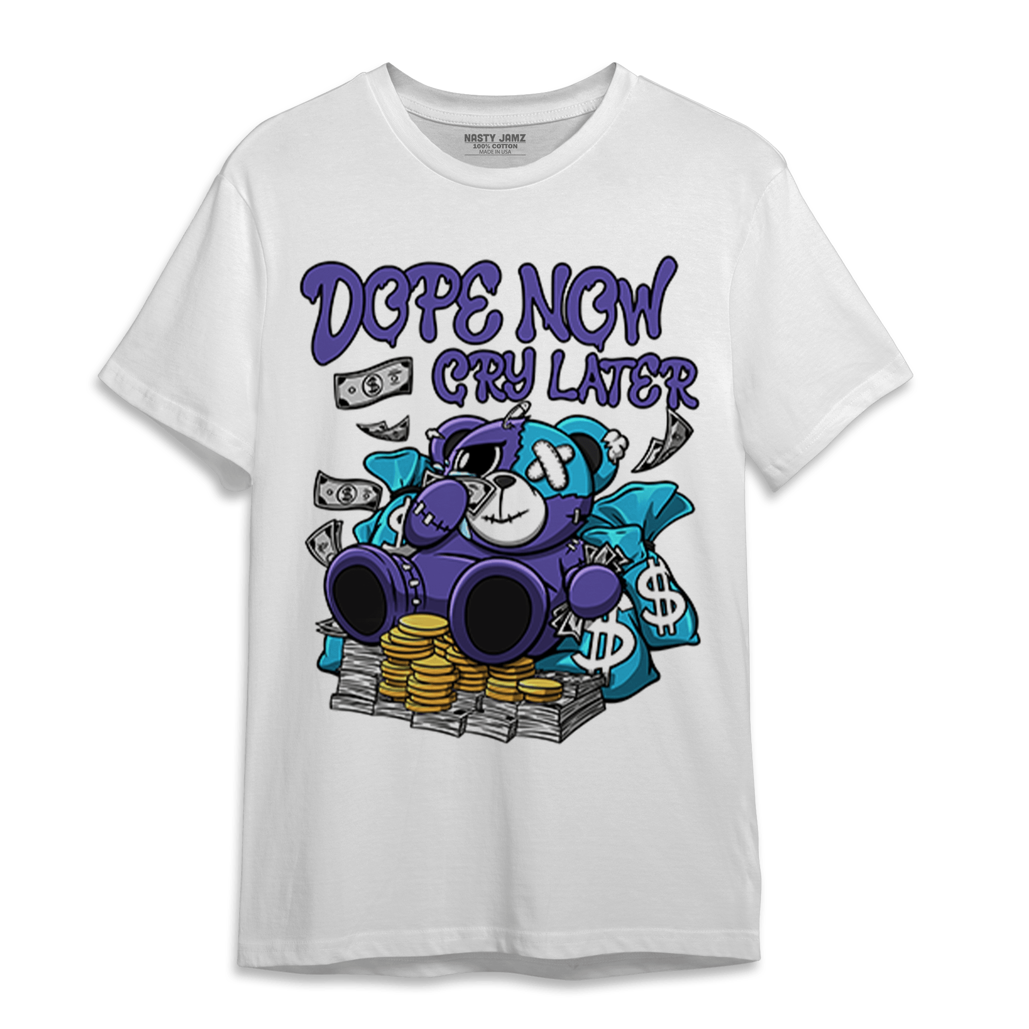 Aqua 6s T Shirt Match Money Cry BER - NastyJamz