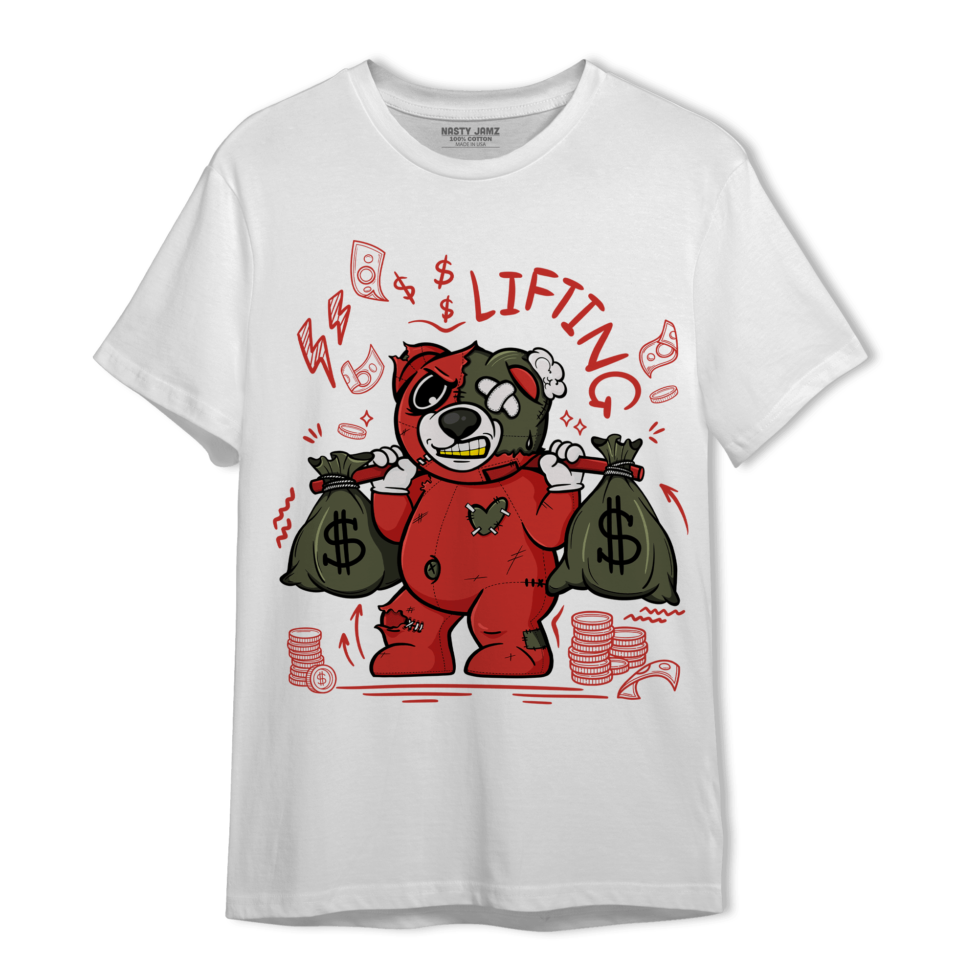 Dunk Low Mystic Red T Shirt Match Money Lifting BER - NastyJamz