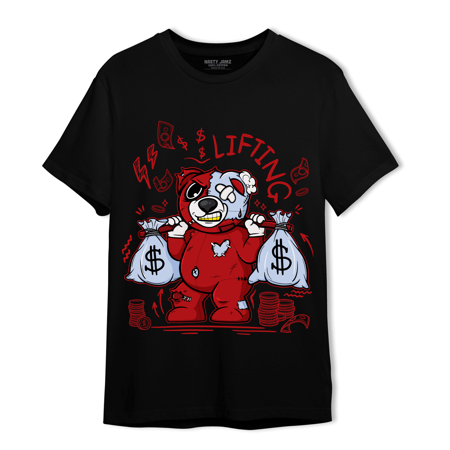 Cherry 11s T Shirt Match Money Lifting BER - NastyJamz