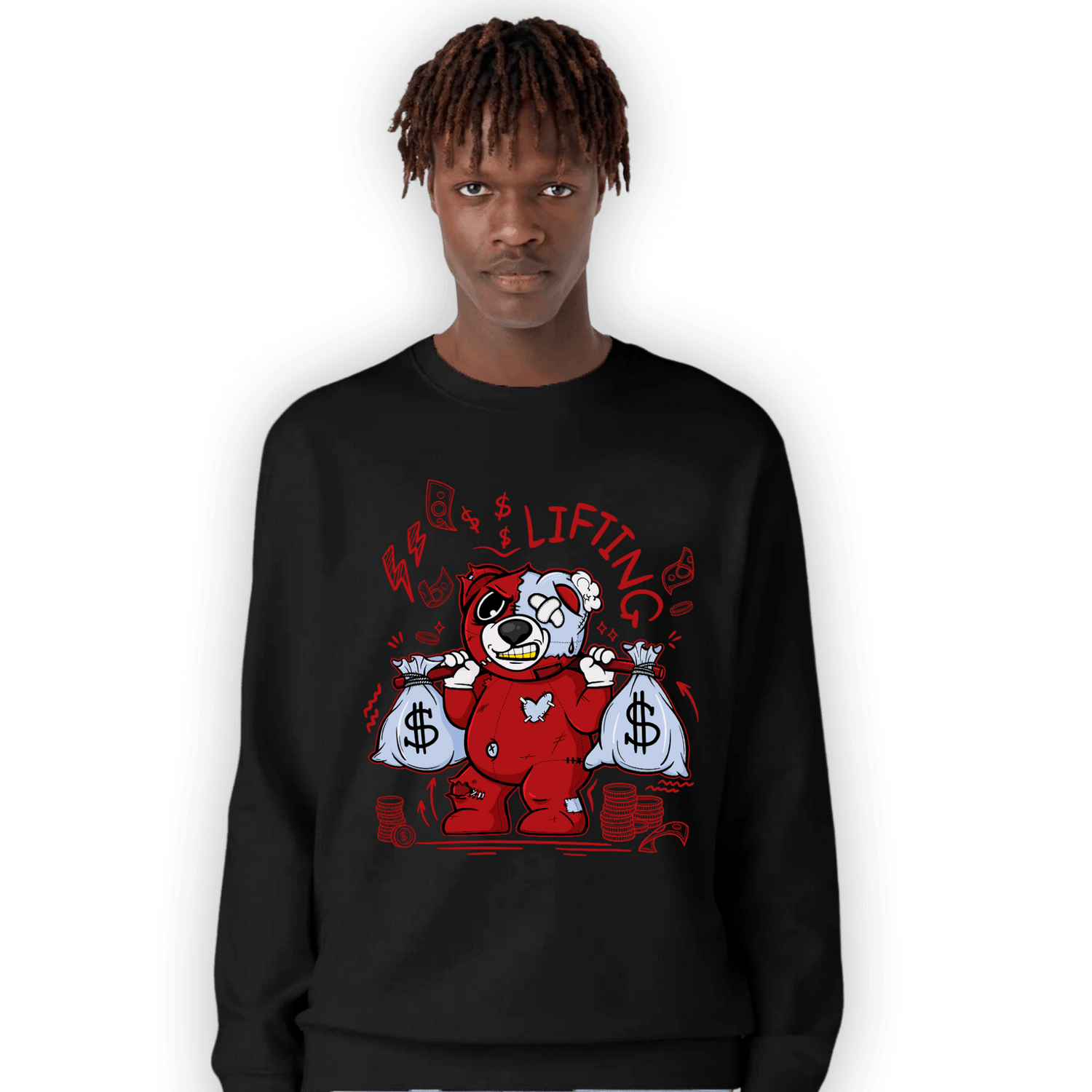 Cherry 11s Sweatshirt Match Money Lifting BER - NastyJamz