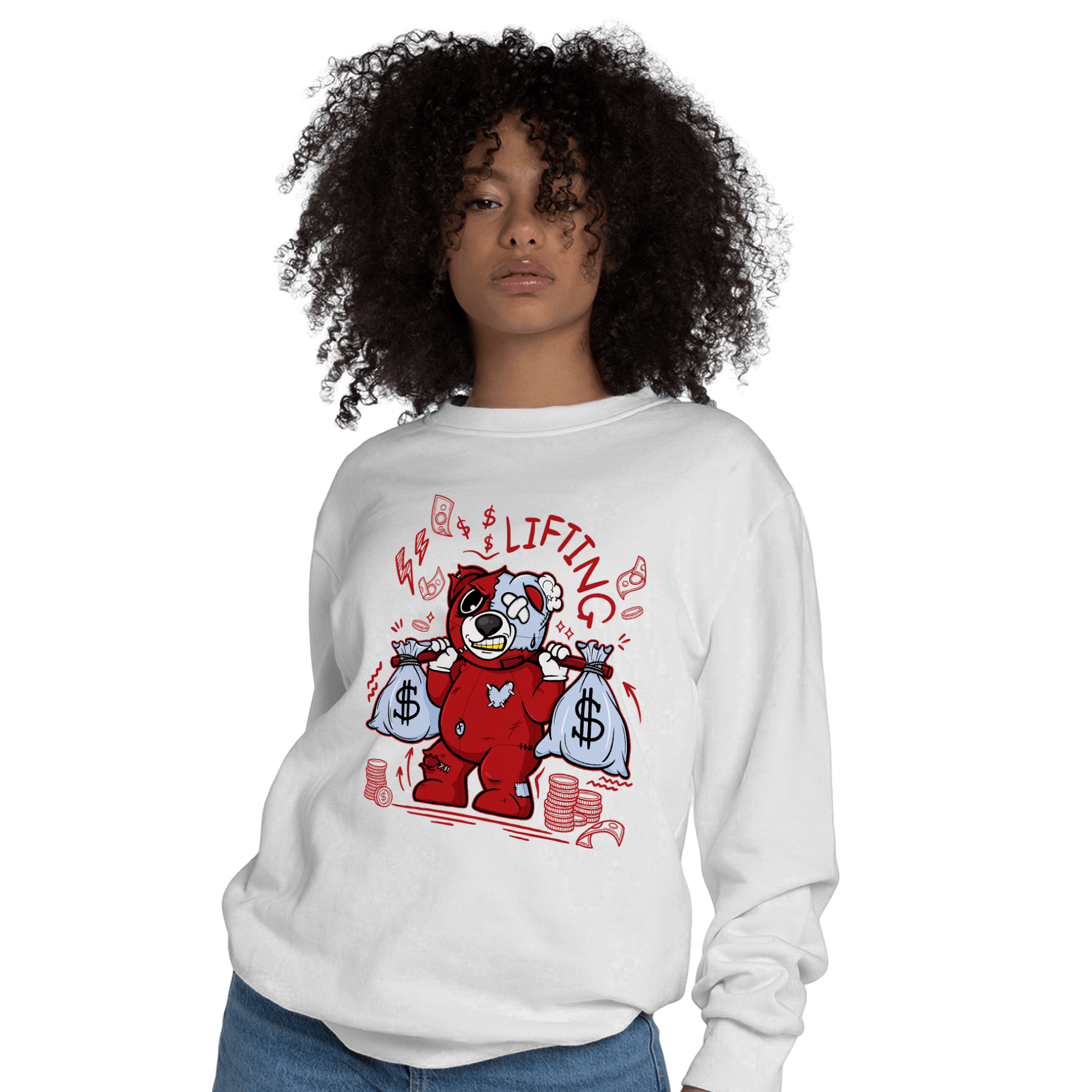 Cherry 11s Sweatshirt Match Money Lifting BER - NastyJamz