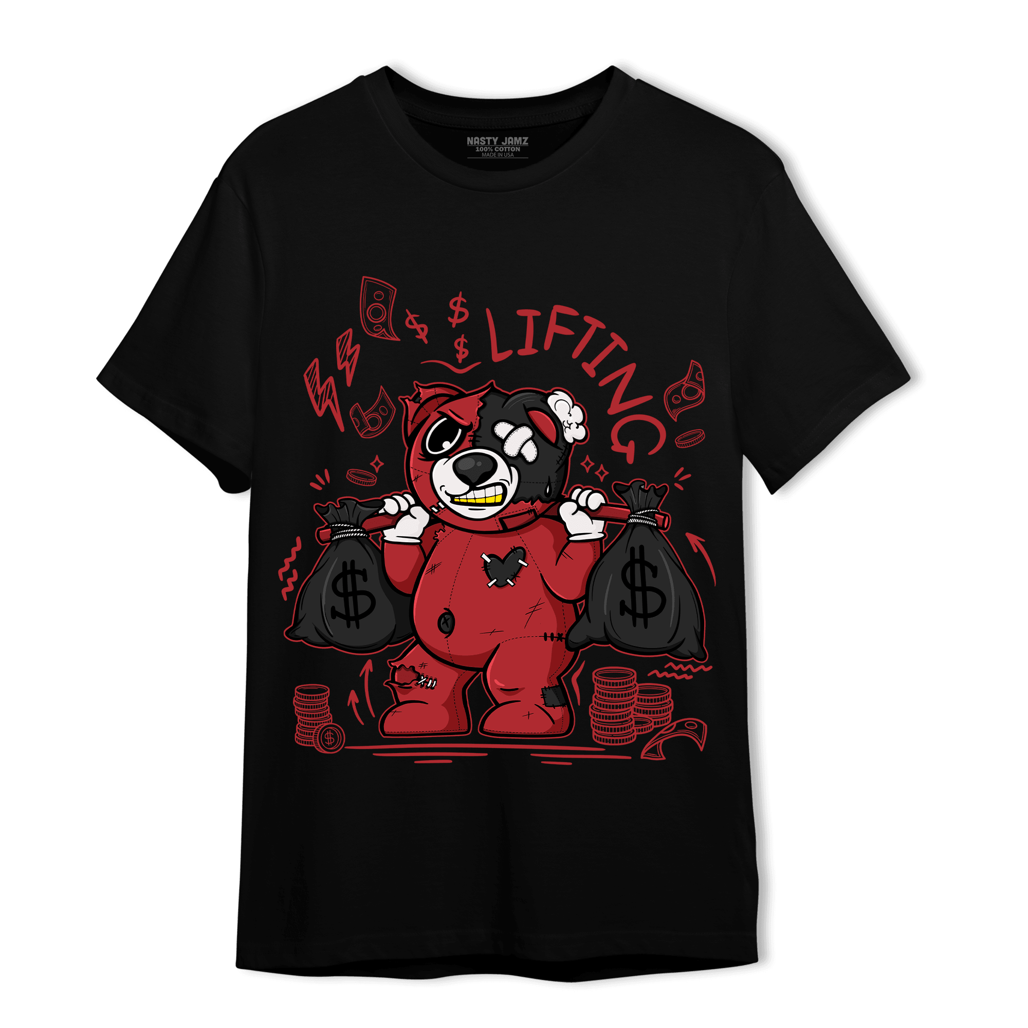 Cherry 12s T Shirt Match Money Lifting BER - NastyJamz