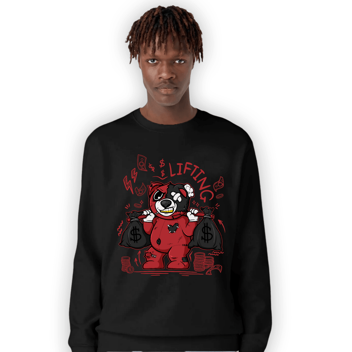 Cherry 12s Sweatshirt Match Money Lifting BER - NastyJamz