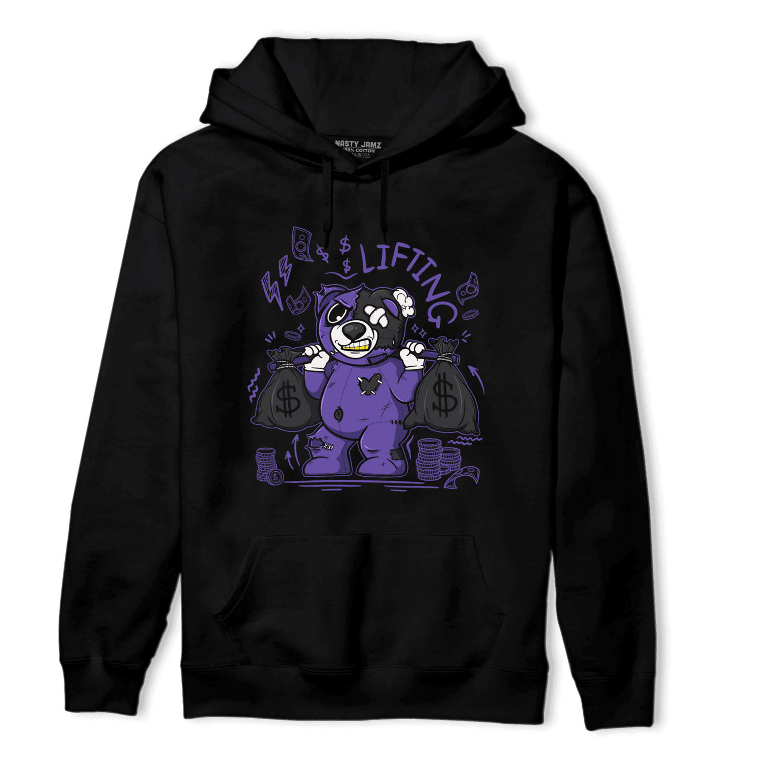 Field Purple 12s Hoodie Match Money Lifting BER - NastyJamz