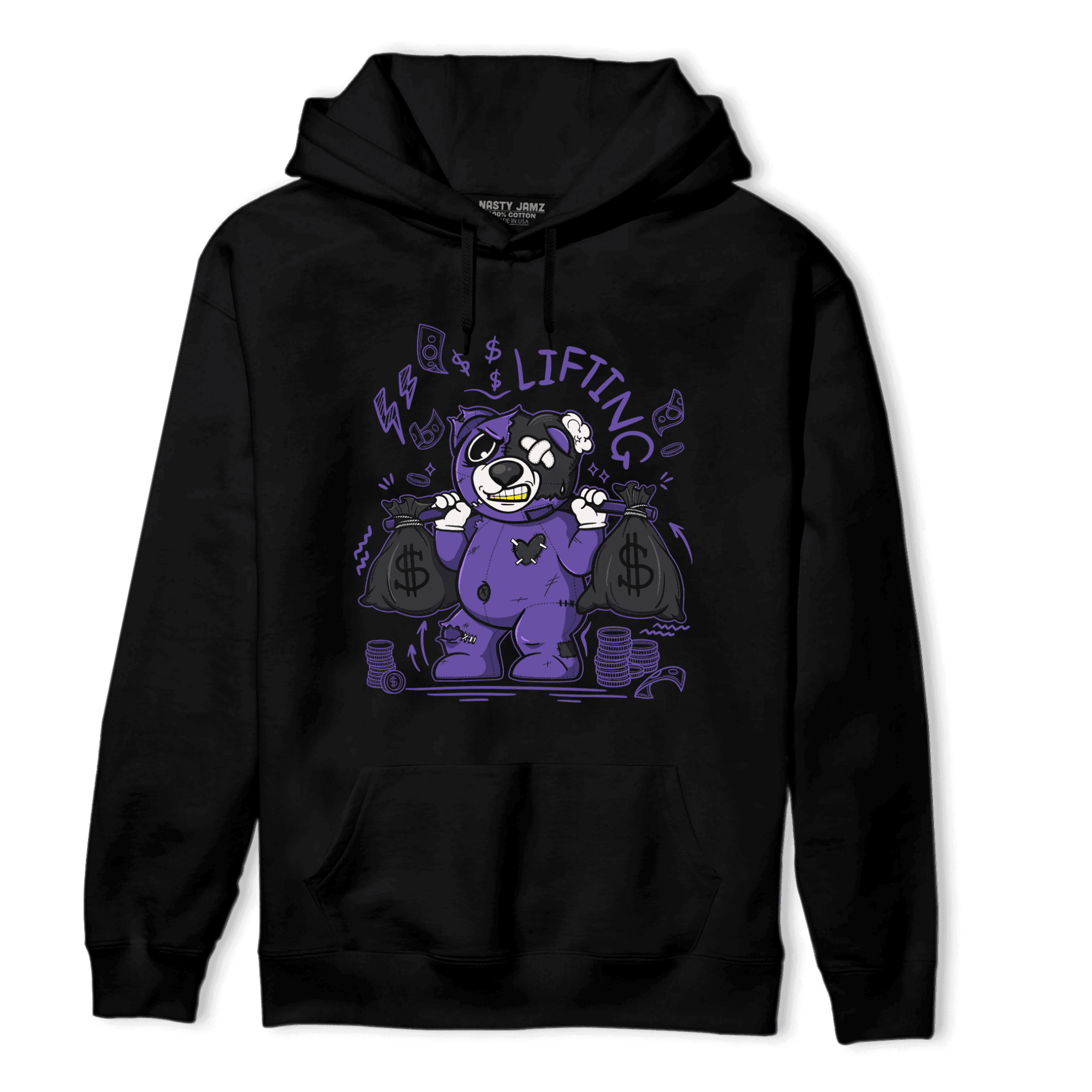 Field Purple 12s Hoodie Match Money Lifting BER - NastyJamz