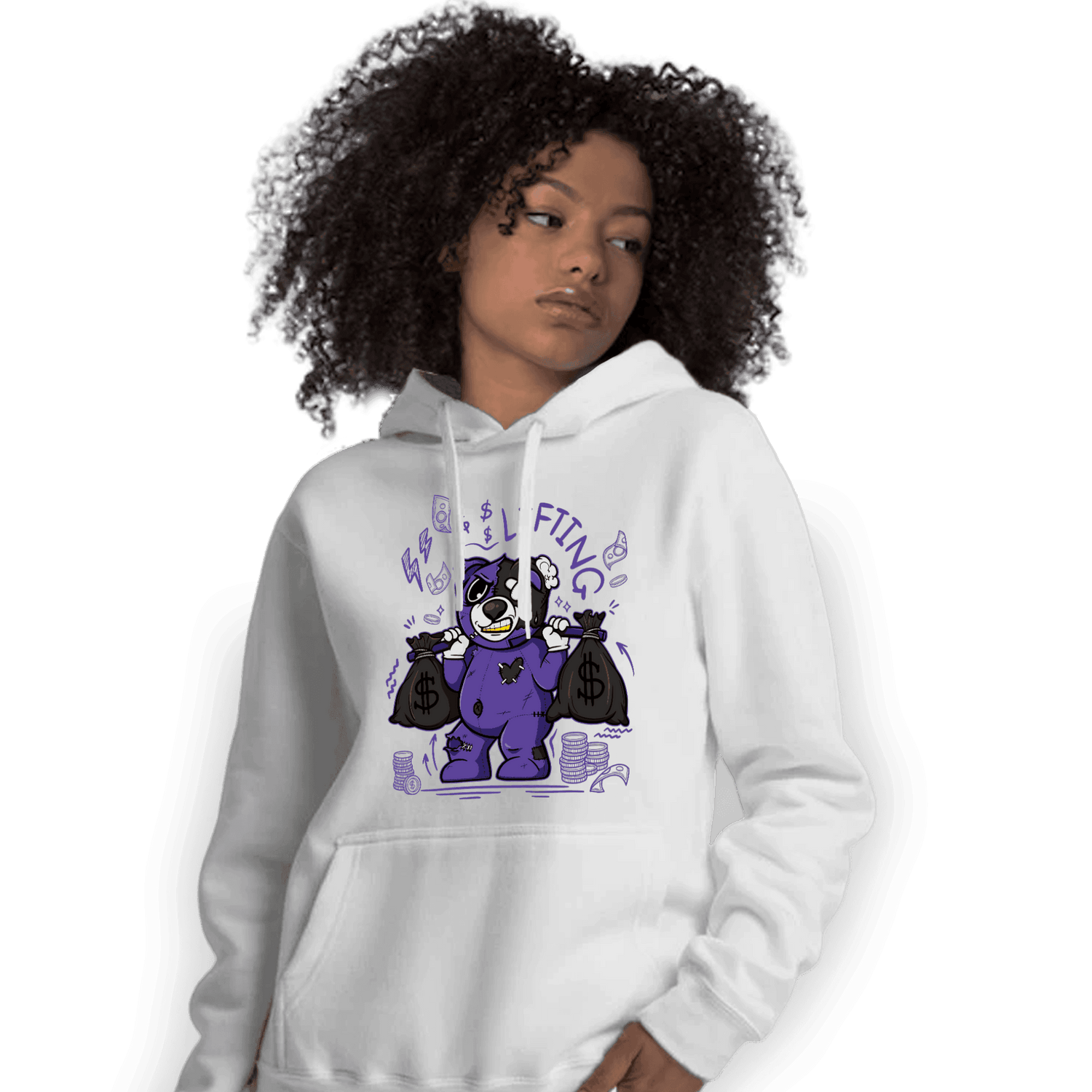 Field Purple 12s Hoodie Match Money Lifting BER - NastyJamz