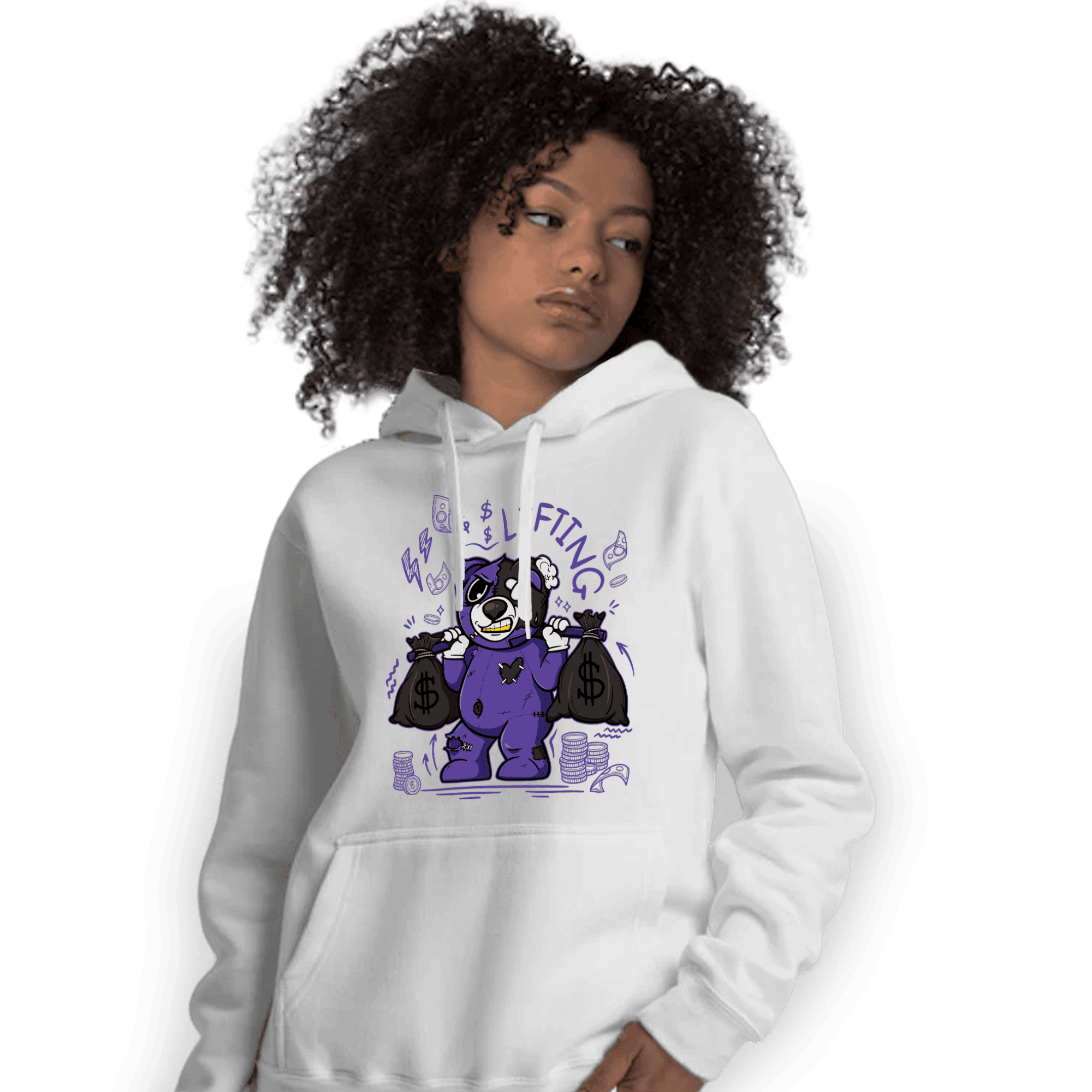 Field Purple 12s Hoodie Match Money Lifting BER - NastyJamz
