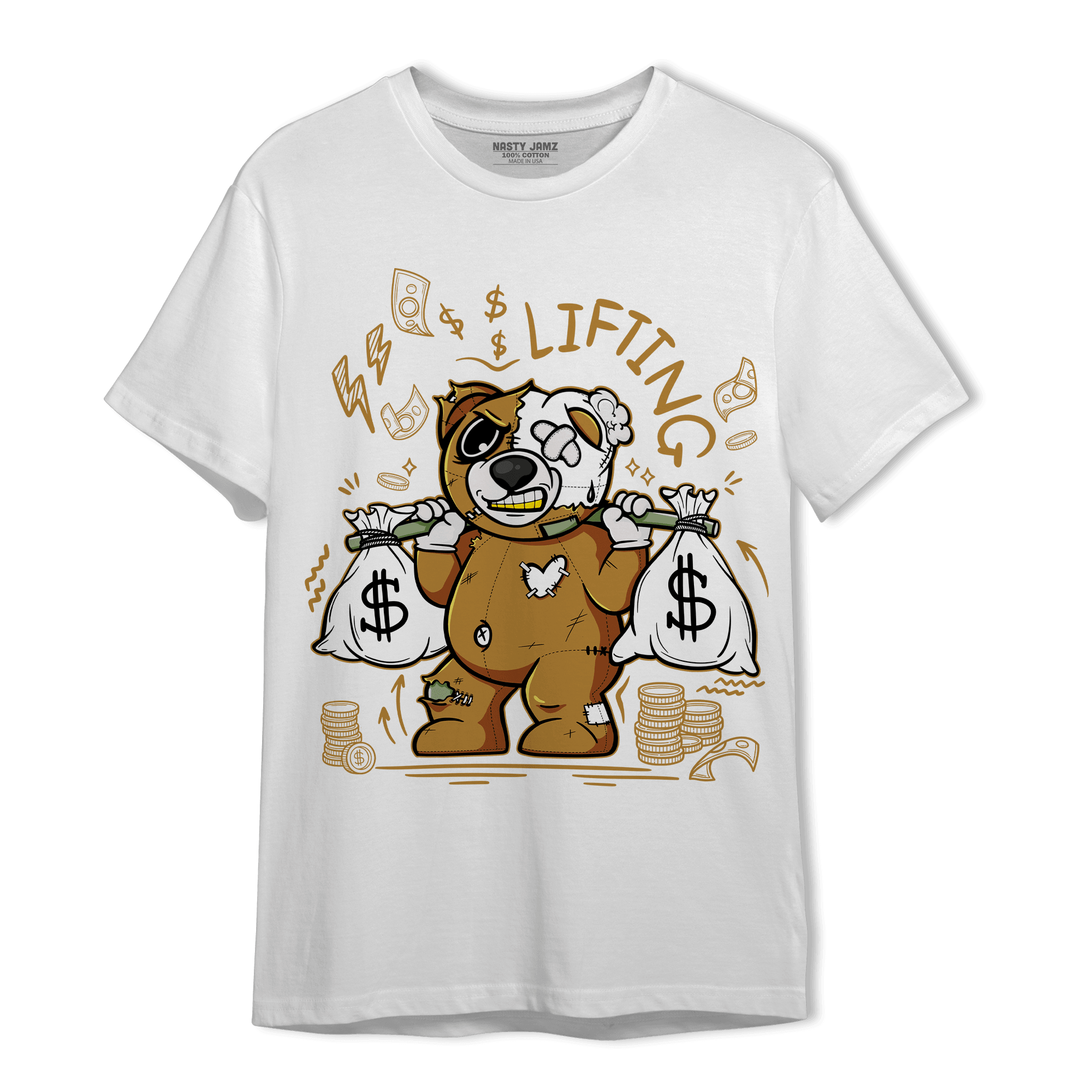 Wheat 13s T Shirt Match Money Lifting BER - NastyJamz