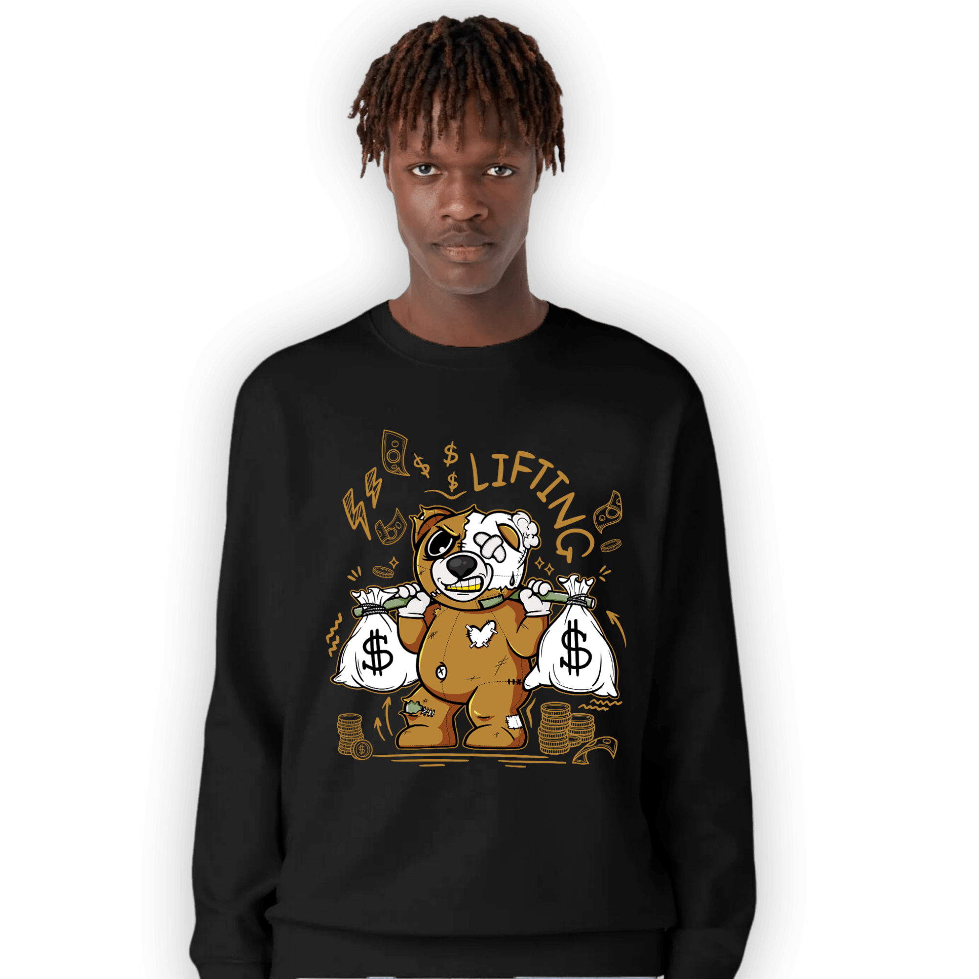 Wheat 13s Sweatshirt Match Money Lifting BER - NastyJamz