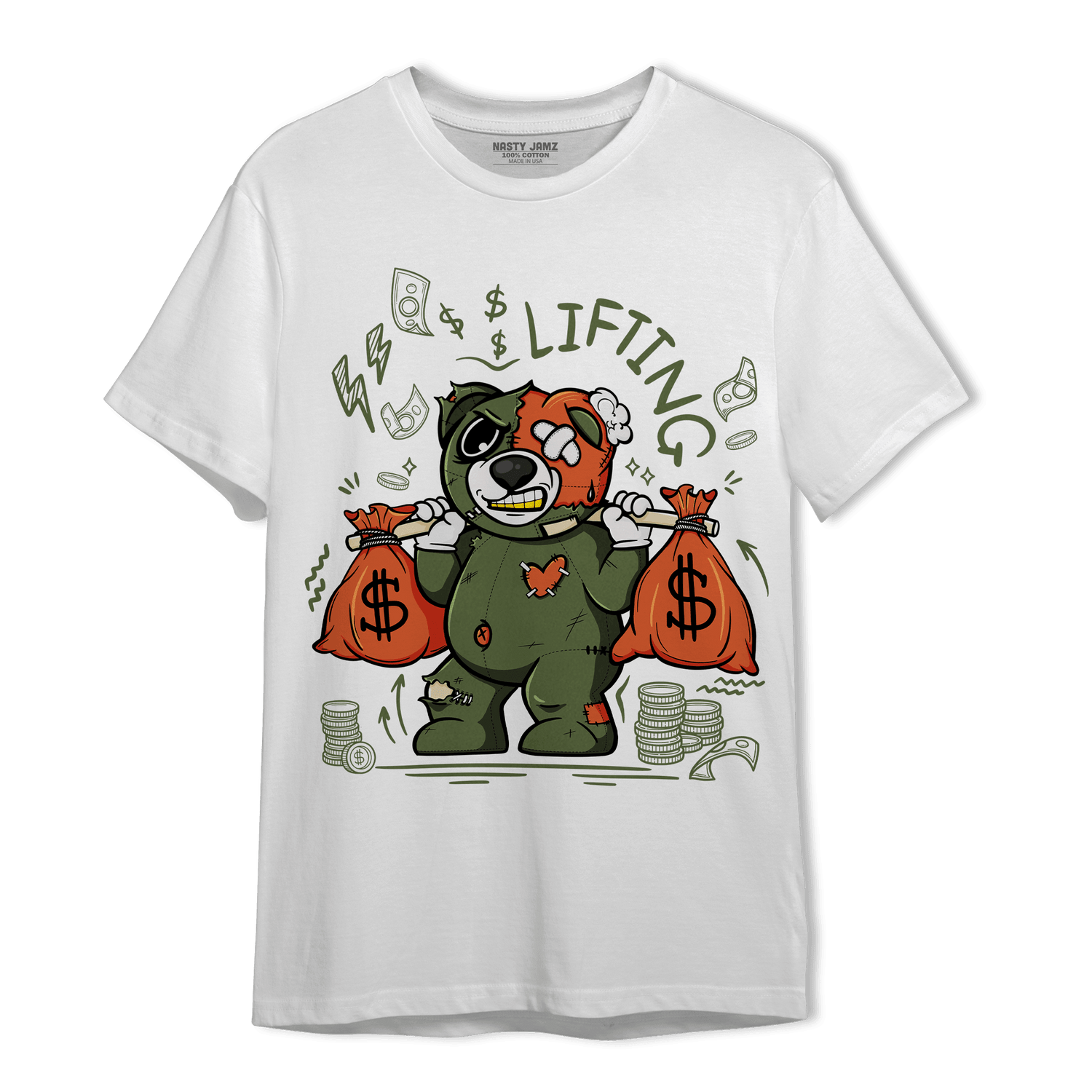 High OG Celadon 1s T Shirt Match Money Lifting BER - NastyJamz
