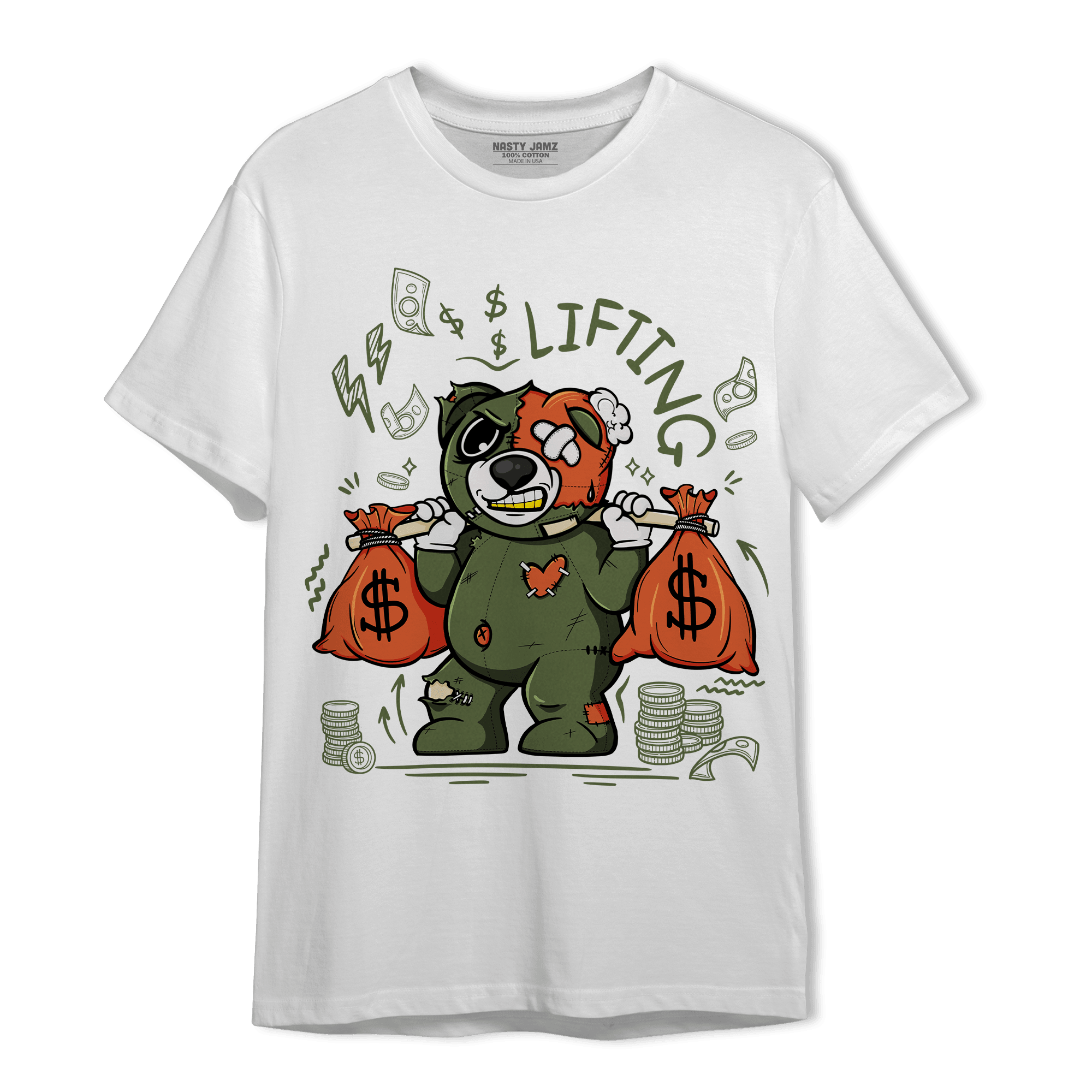 High OG Celadon 1s T Shirt Match Money Lifting BER - NastyJamz