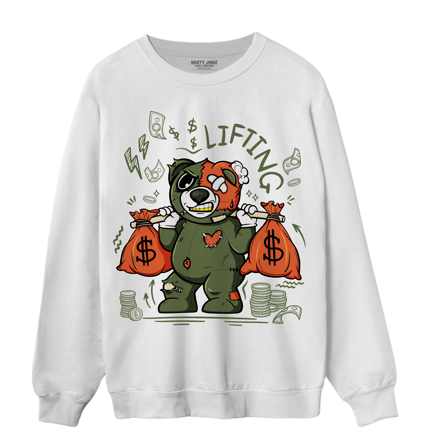 High OG Celadon 1s Sweatshirt Match Money Lifting BER - NastyJamz
