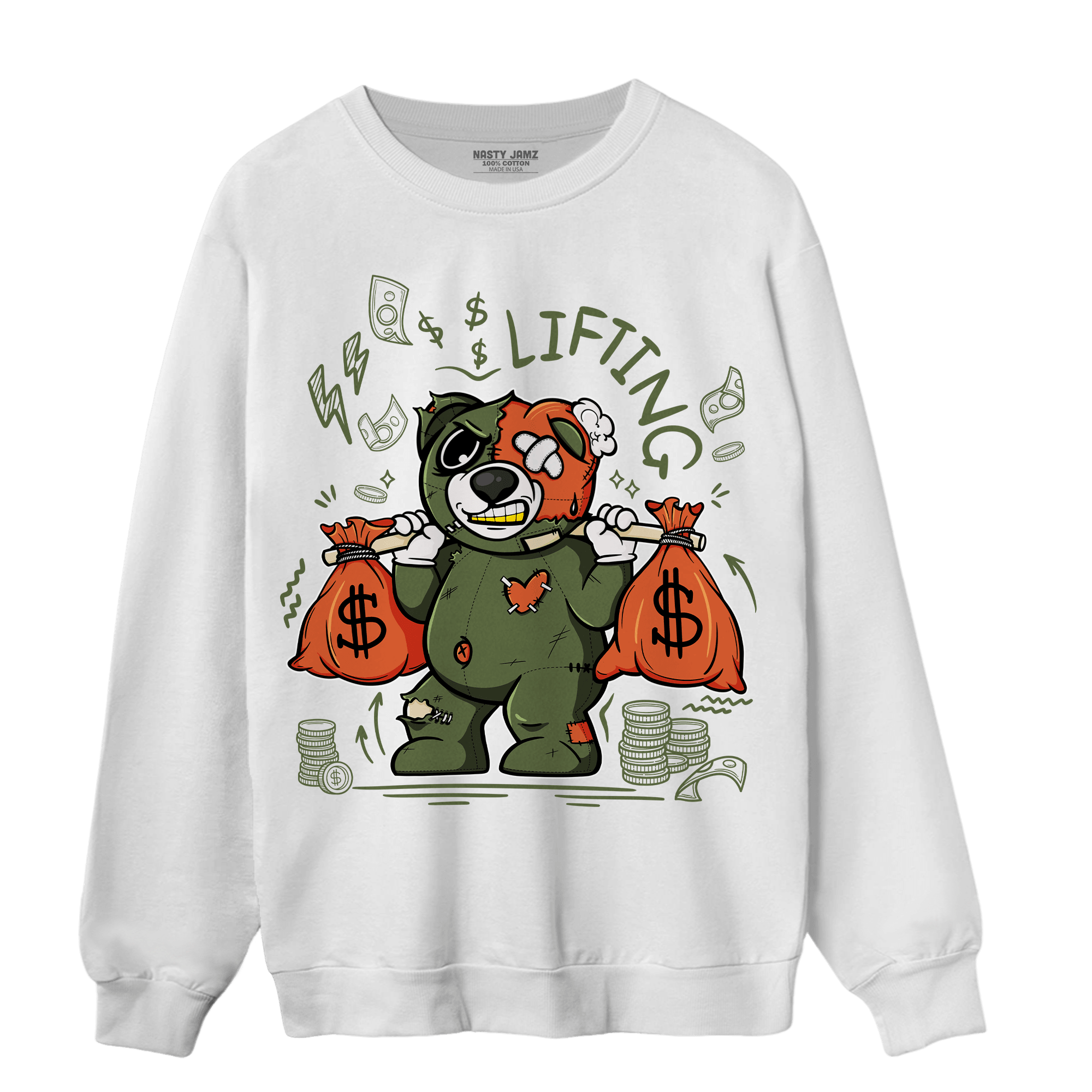 High OG Celadon 1s Sweatshirt Match Money Lifting BER - NastyJamz