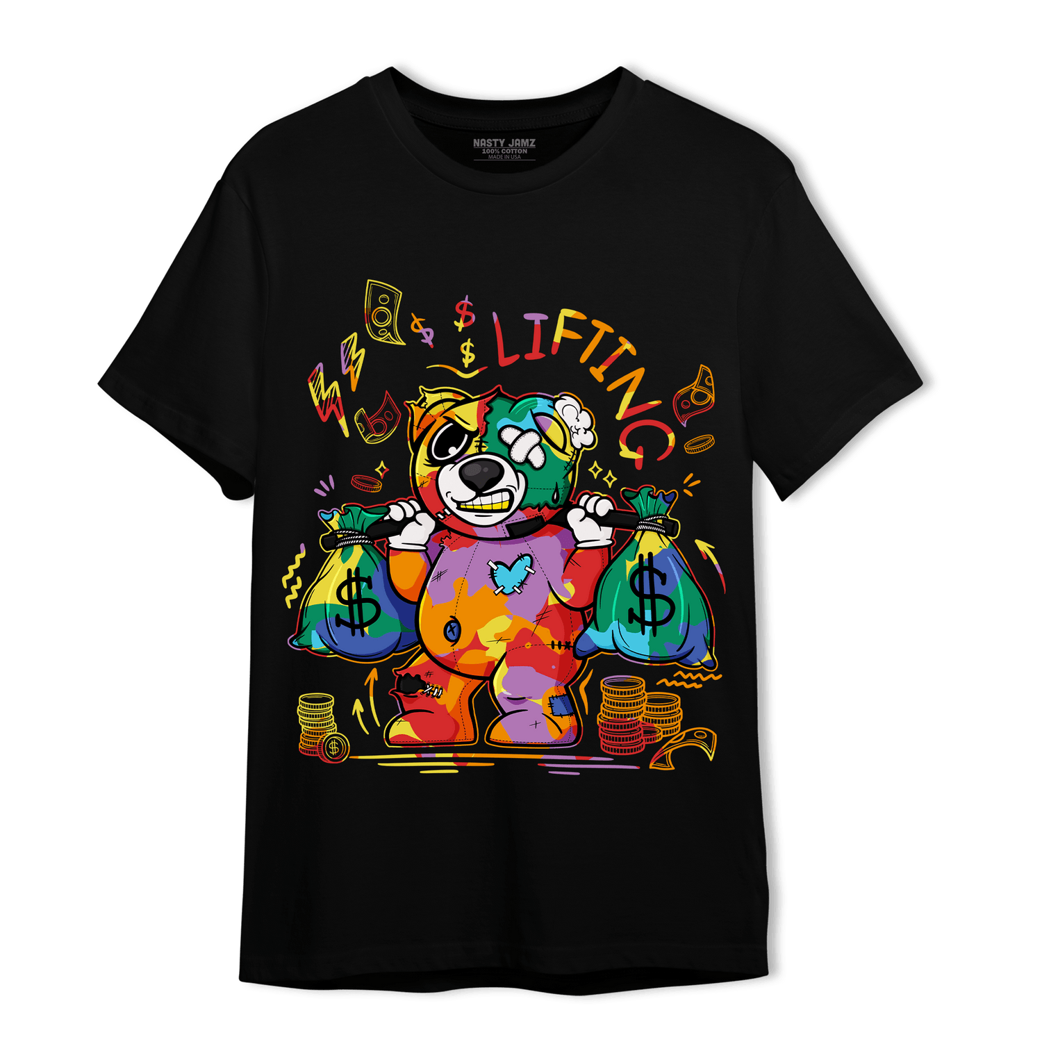 Mid GS Six Championships 1s T Shirt Match Money Lifting BER - NastyJamz