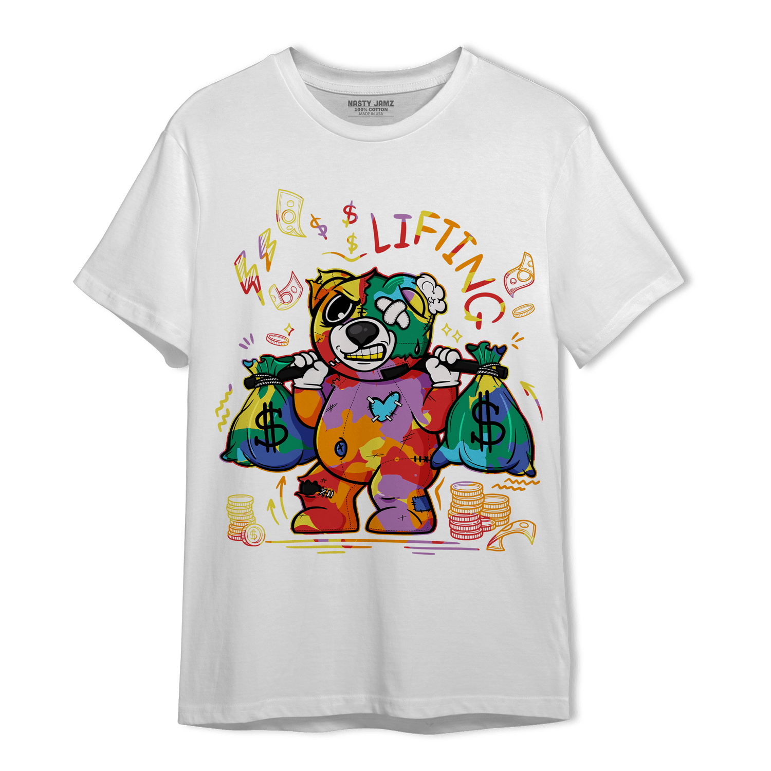 Mid GS Six Championships 1s T Shirt Match Money Lifting BER - NastyJamz