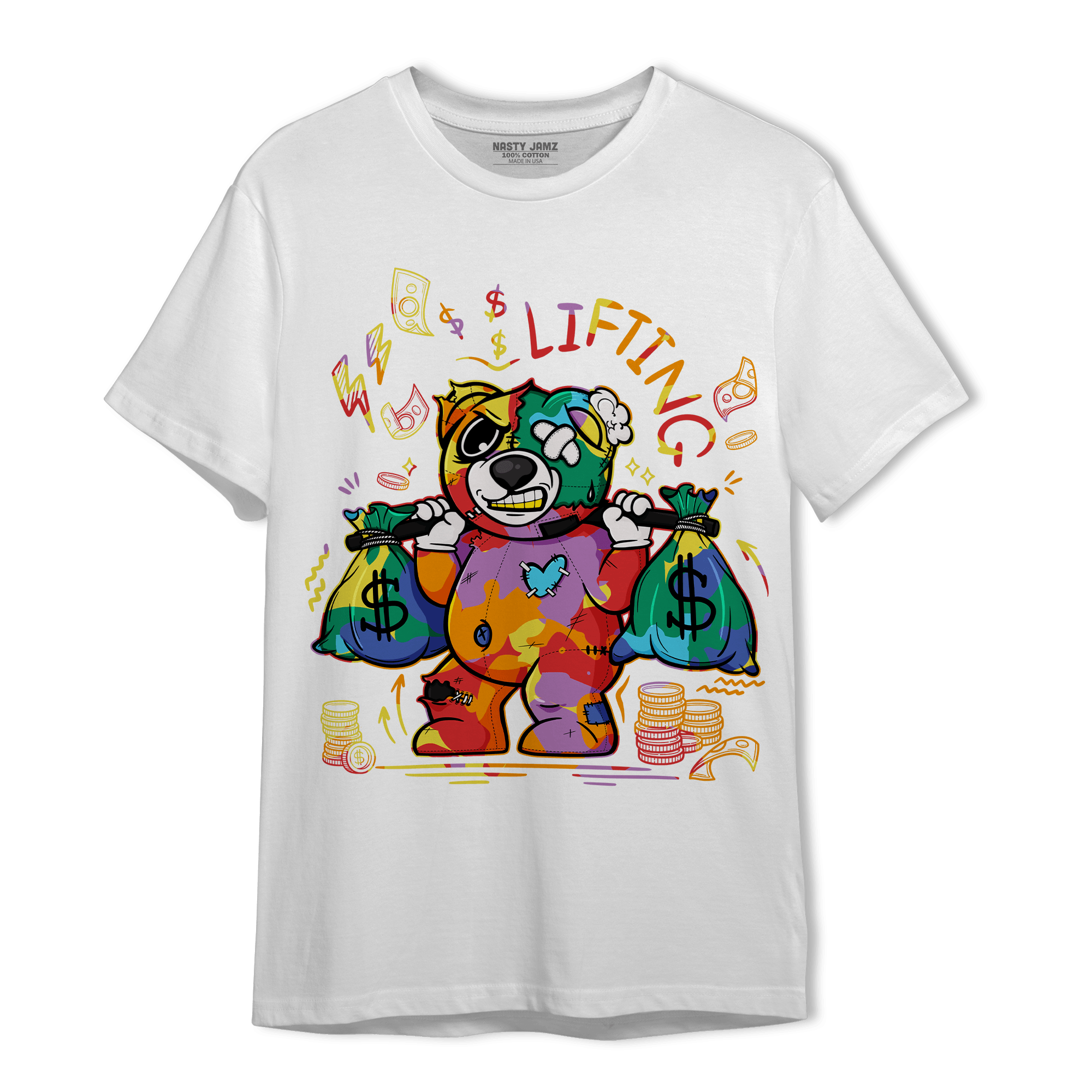 Mid GS Six Championships 1s T Shirt Match Money Lifting BER - NastyJamz