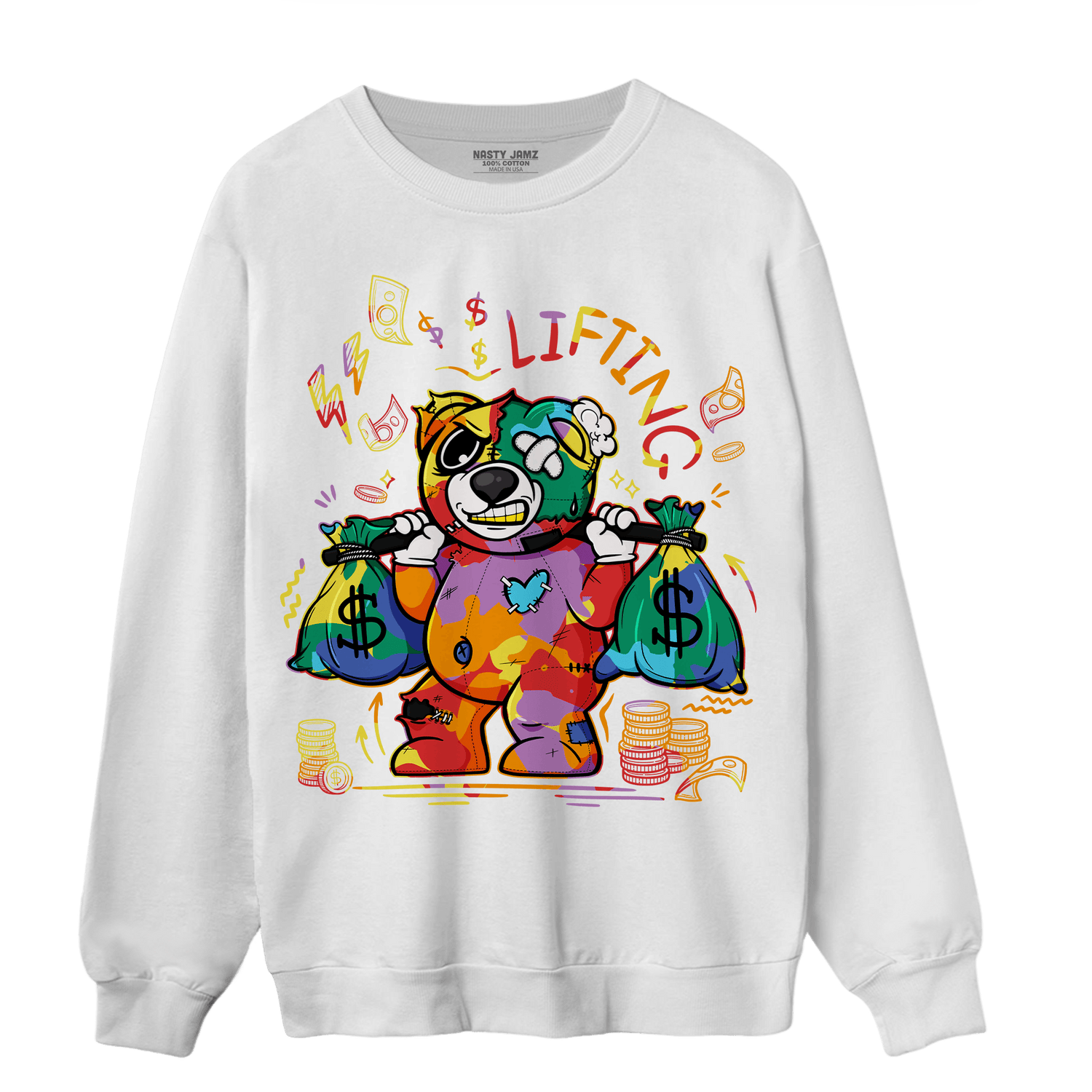 Mid GS Six Championships 1s Sweatshirt Match Money Lifting BER - NastyJamz