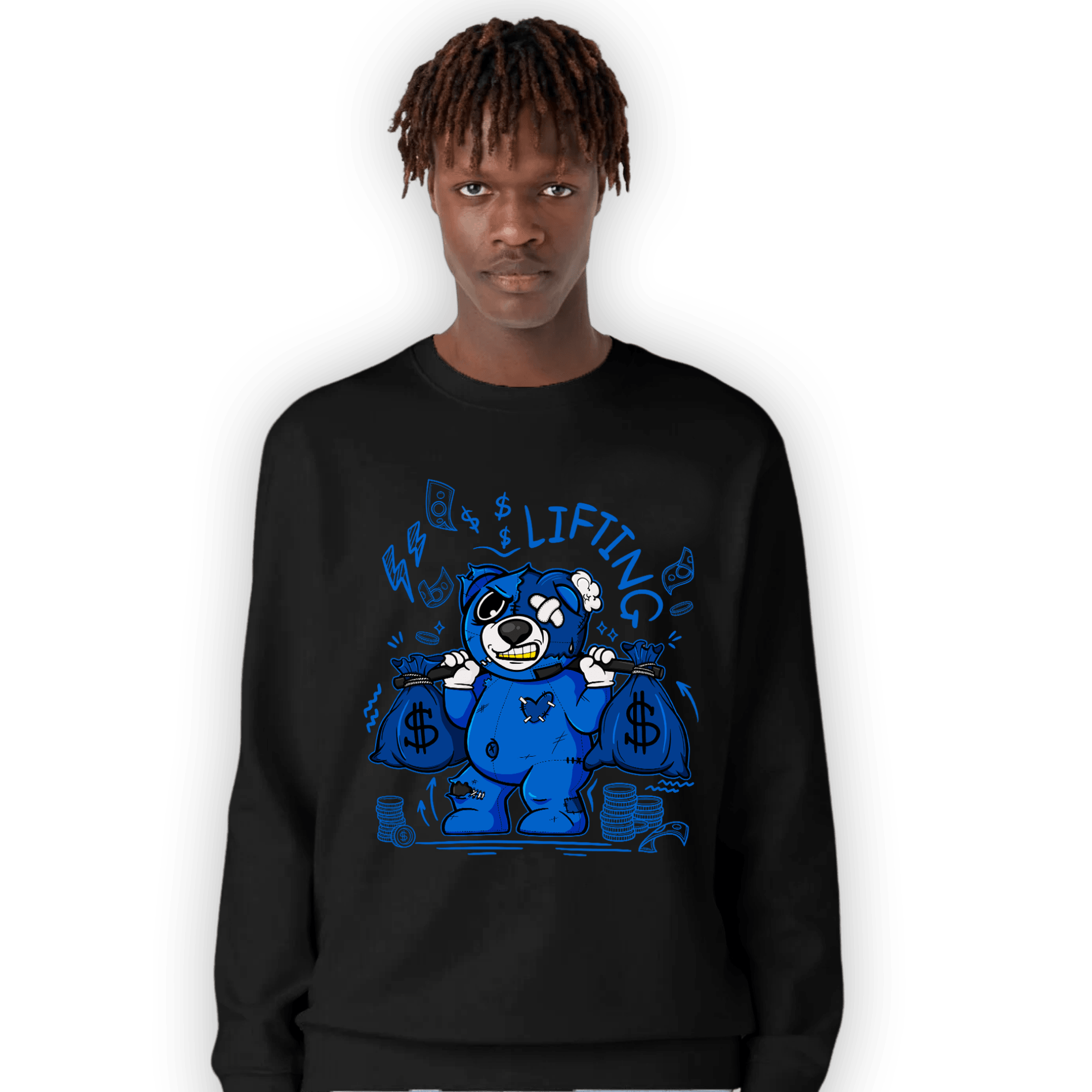 Royal Reimagined 1s Sweatshirt Match Money Lifting BER - NastyJamz