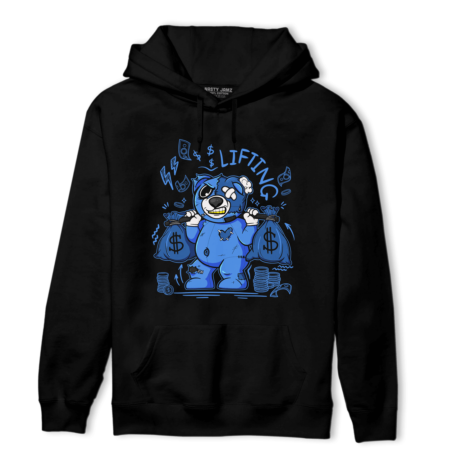 University Blue Toe 1s Hoodie Match Money Lifting BER - NastyJamz
