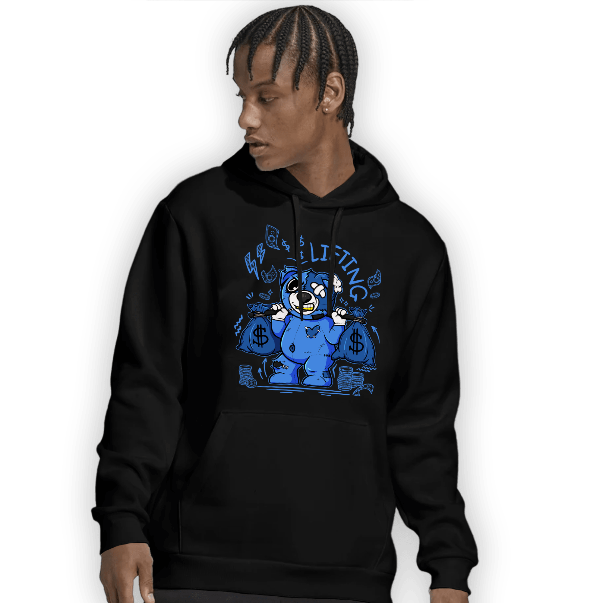 University Blue Toe 1s Hoodie Match Money Lifting BER - NastyJamz