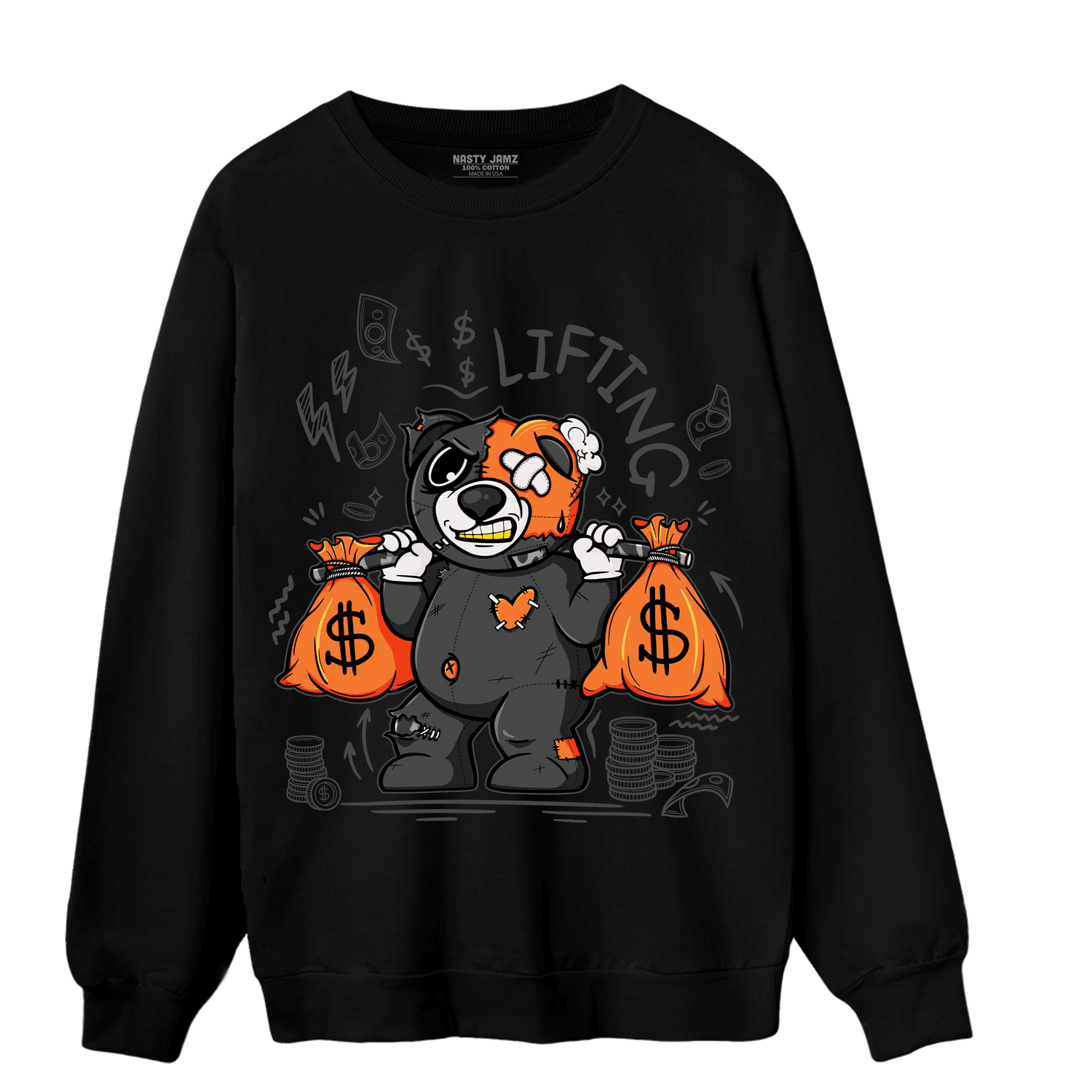 Fear Pack 3s Sweatshirt Match Money Lifting BER - NastyJamz