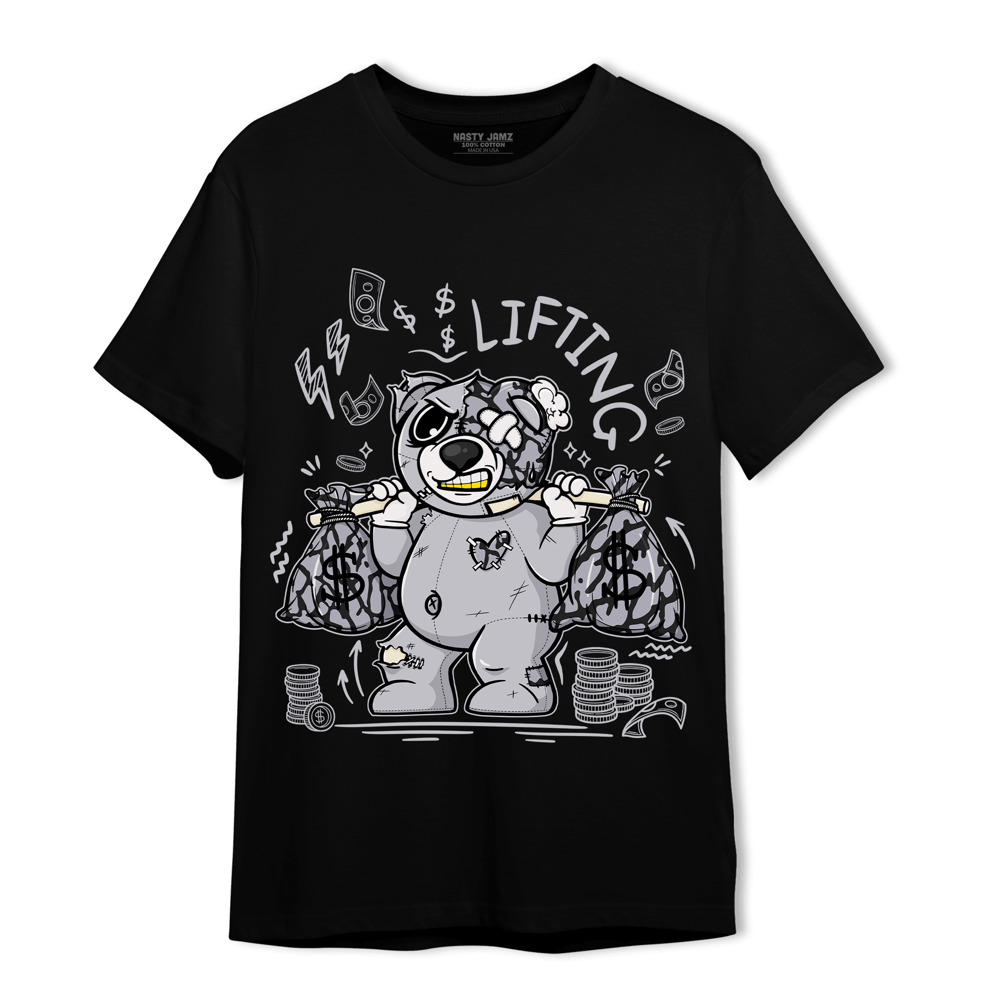 Off Noir 3s T Shirt Match Money Lifting BER - NastyJamz