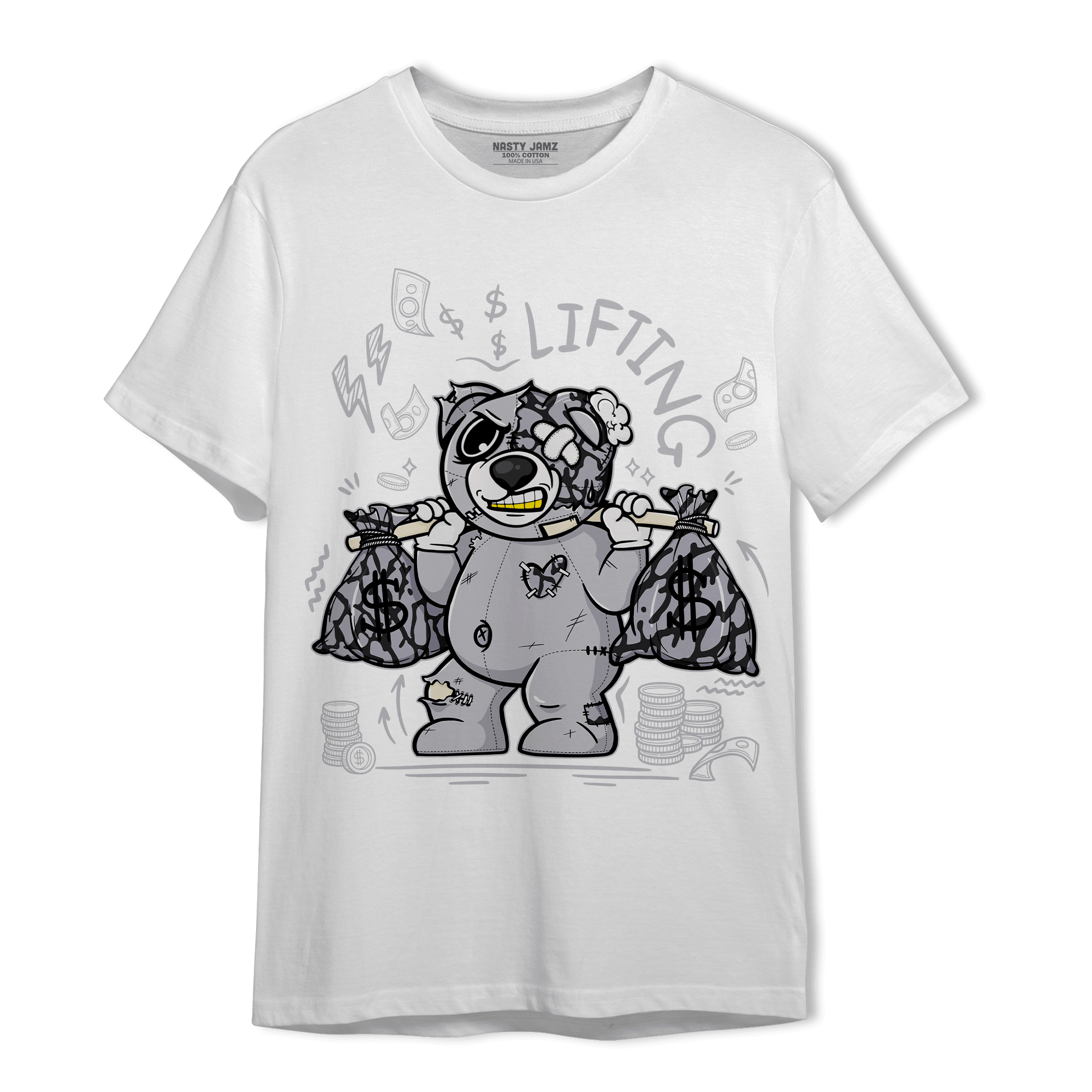 Off Noir 3s T Shirt Match Money Lifting BER - NastyJamz