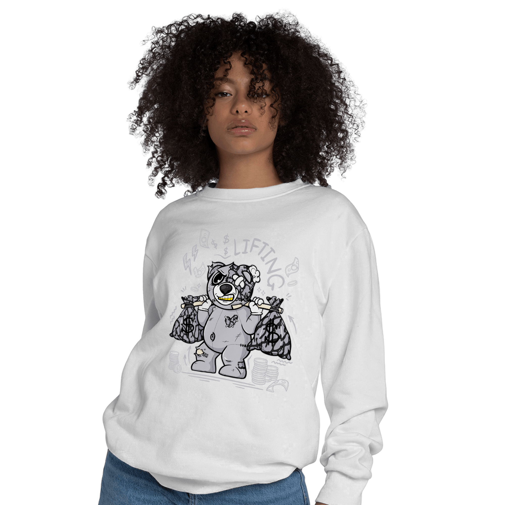 Off Noir 3s Sweatshirt Match Money Lifting BER - NastyJamz