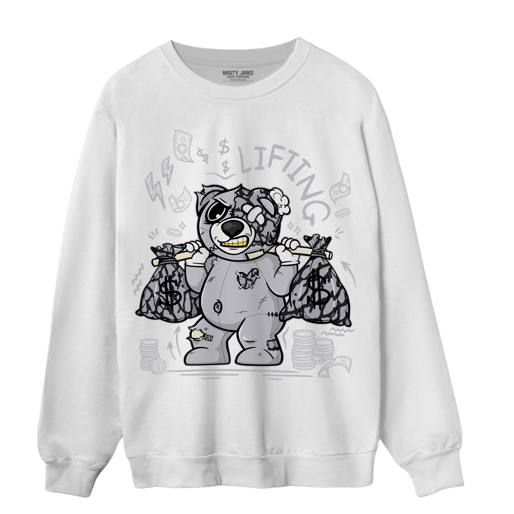 Off Noir 3s Sweatshirt Match Money Lifting BER - NastyJamz