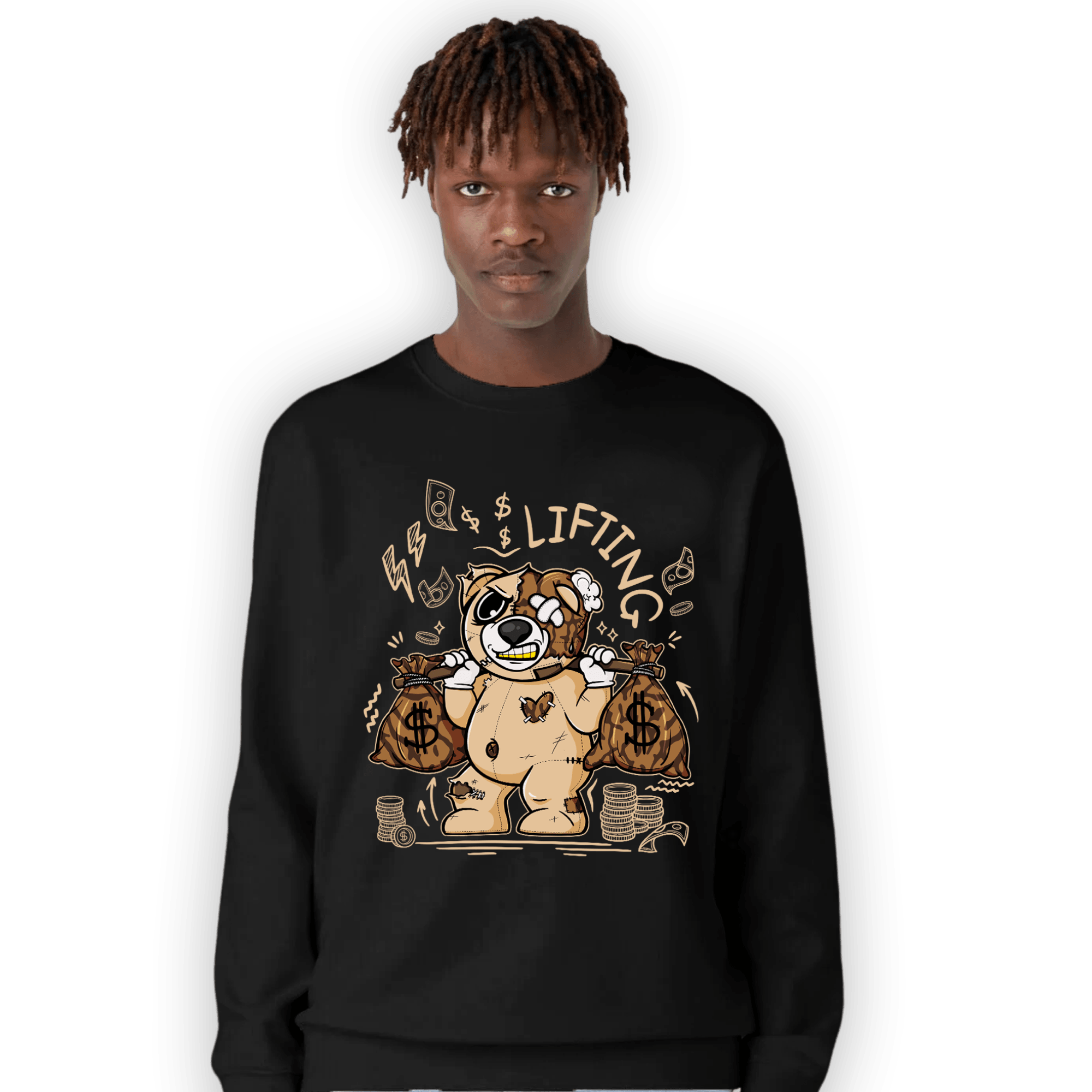 Palomino 3s Sweatshirt Match Money Lifting BER - NastyJamz