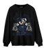 White Navy 3s Sweatshirt Match Money Lifting BER - NastyJamz