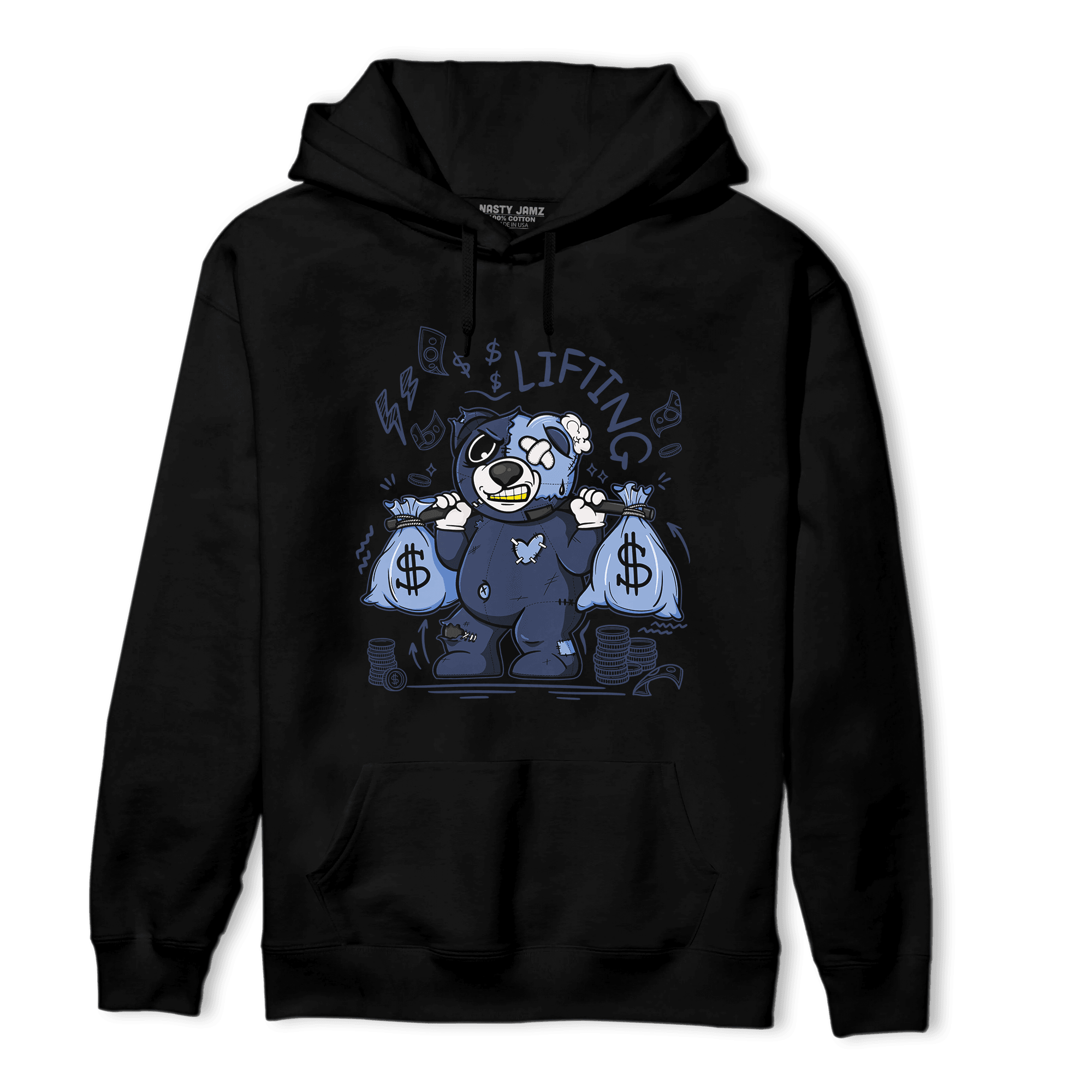 Midnight Navy 5s Hoodie Match Money Lifting BER - NastyJamz
