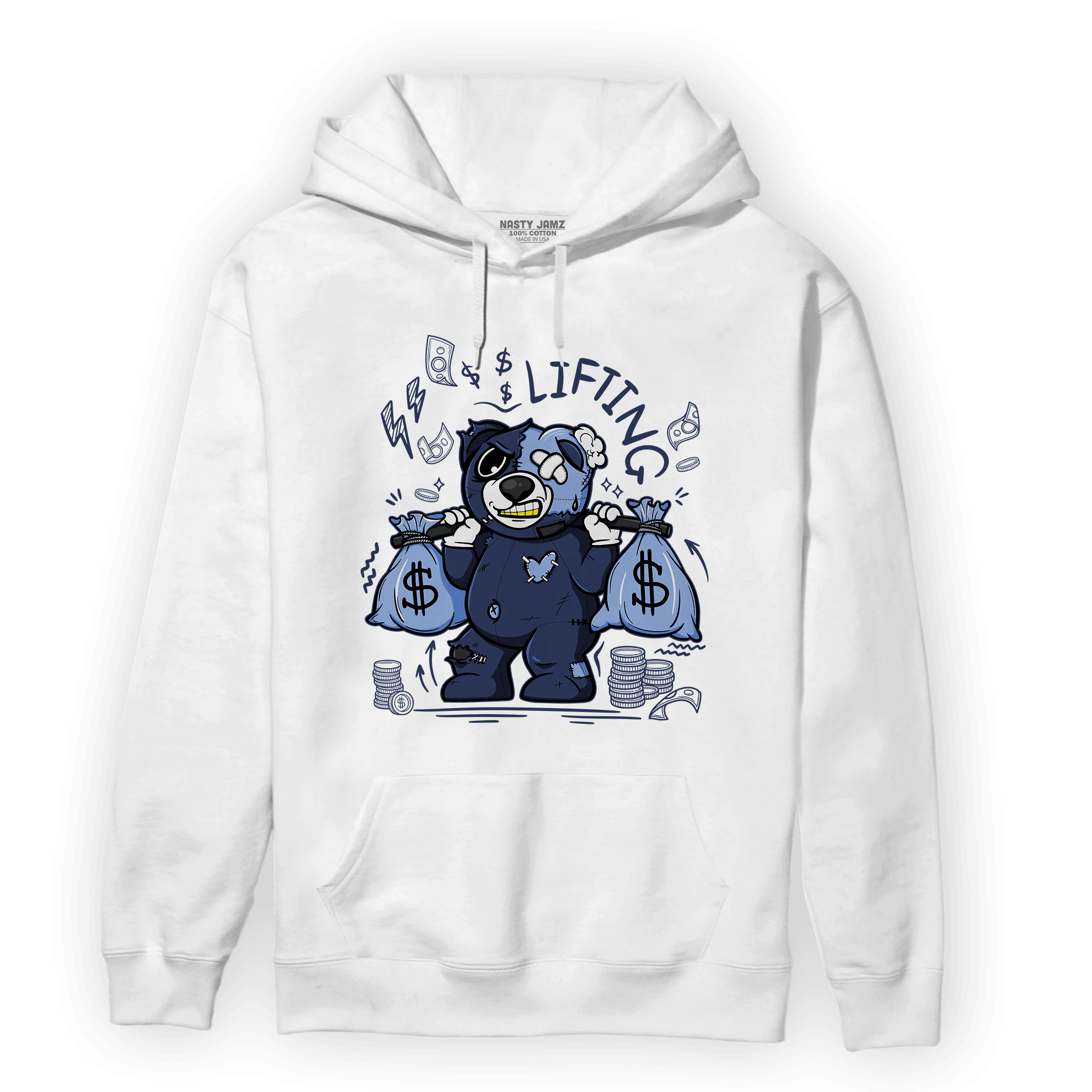 Midnight Navy 5s Hoodie Match Money Lifting BER - NastyJamz