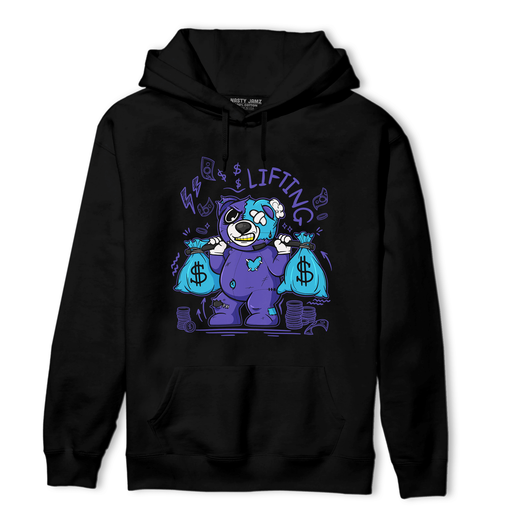 Aqua 6s Hoodie Match Money Lifting BER - NastyJamz